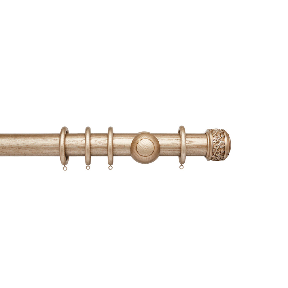 Hallis Ashbridge Claremont Curtain Pole Set in Champagne Gold