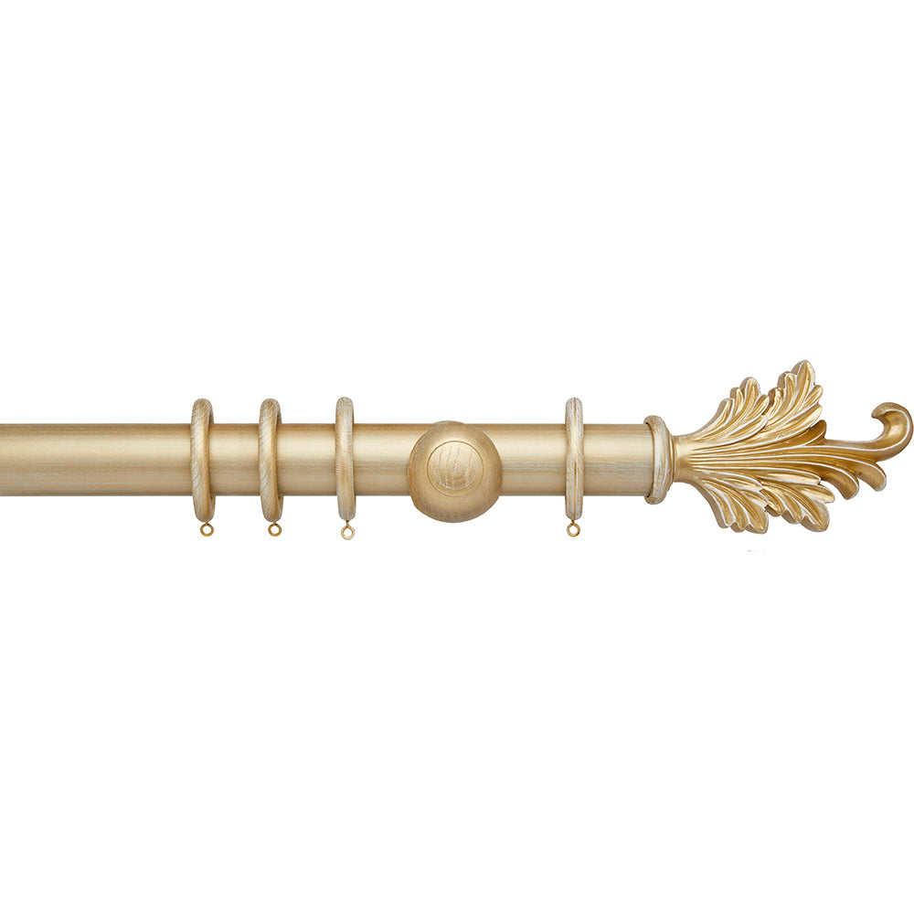 Hallis Ashbridge Tatton Curtain Pole Set in Gold over White