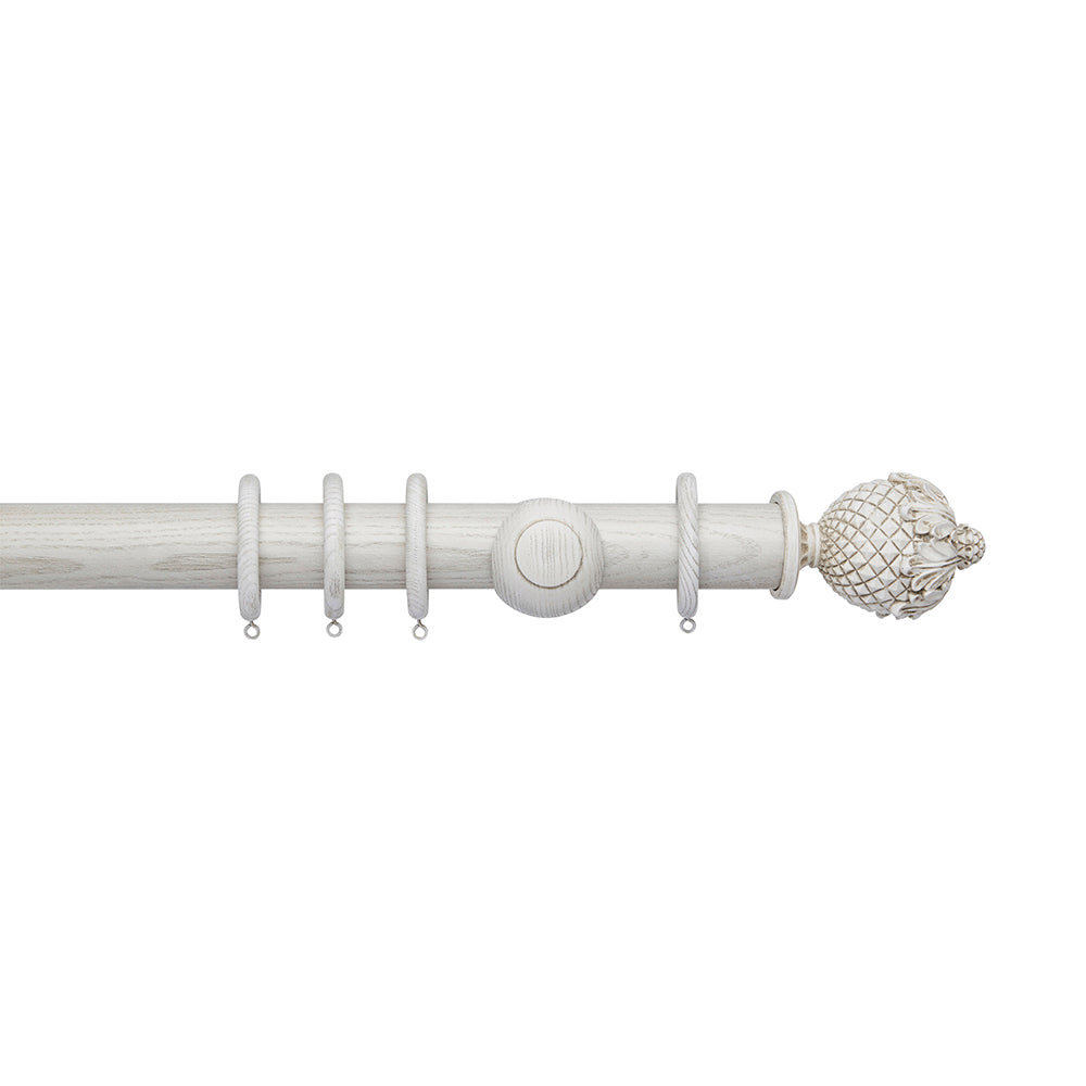 Hallis Ashbridge Botanical Curtain Pole Set in Parchment White