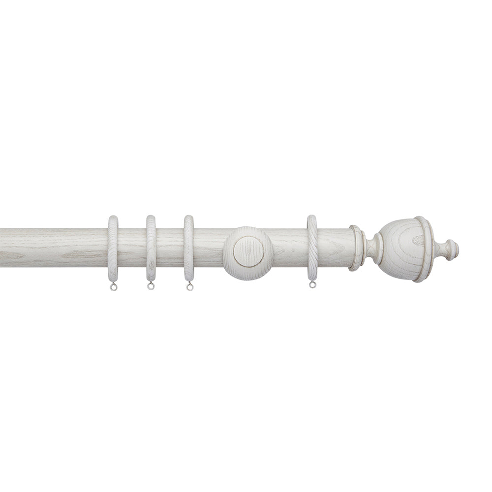 Hallis Ashbridge Chatsworth Curtain Pole Set in Parchment White