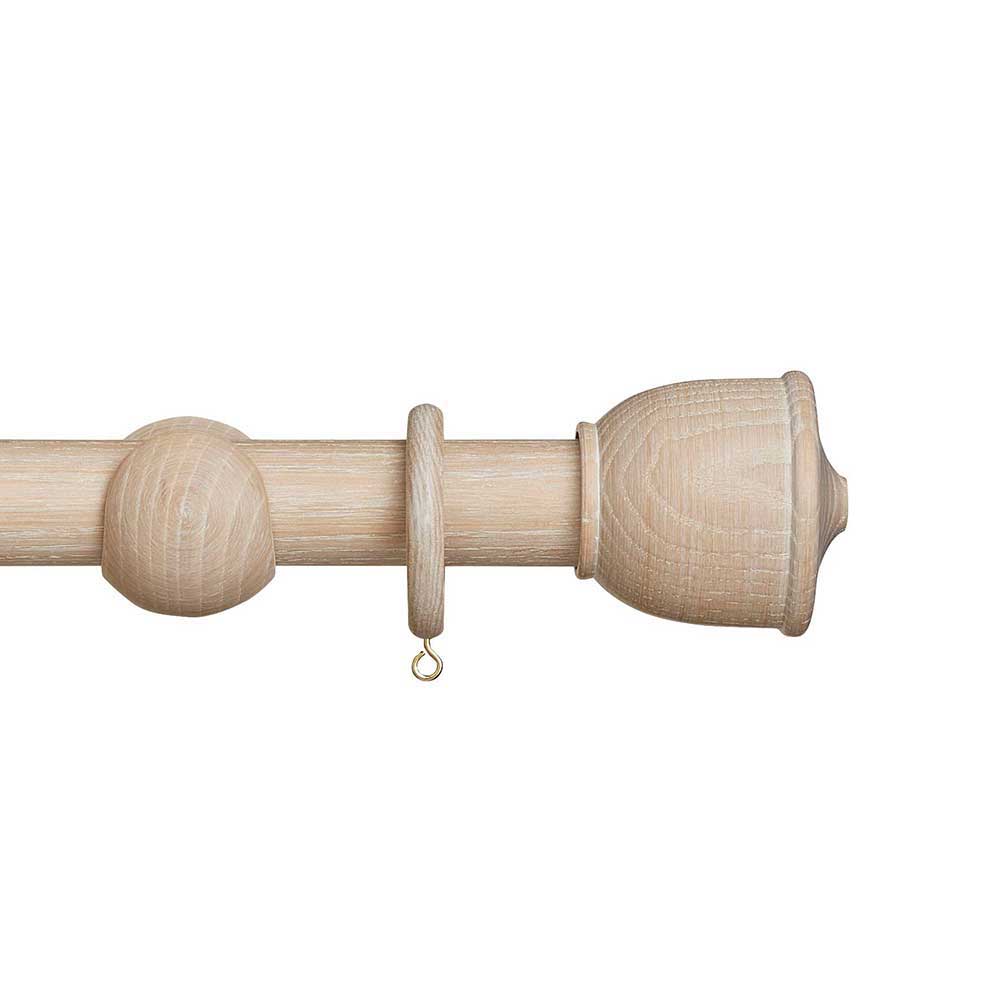 Hallis Eden Urn Curtain Pole Set in Oatmeal