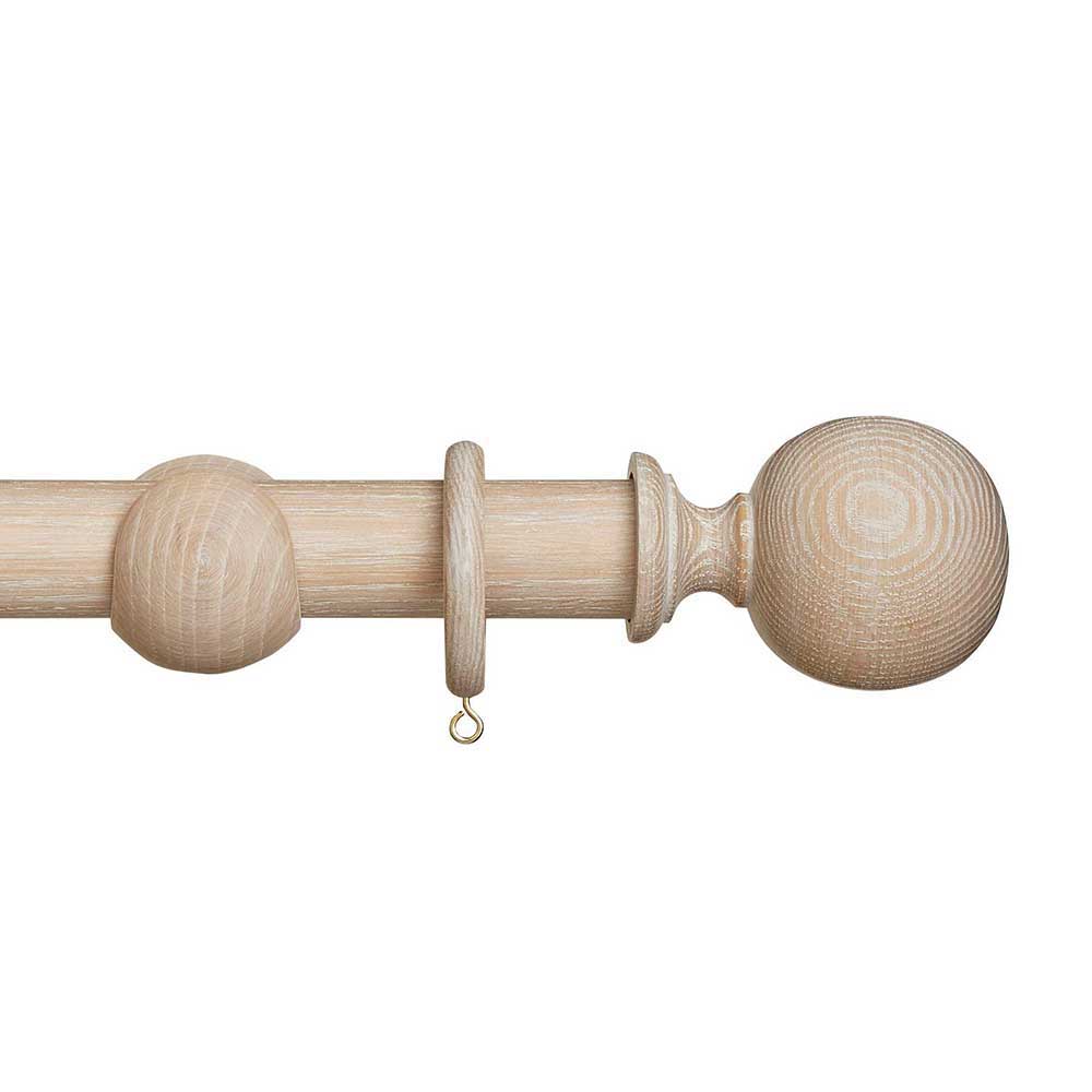 Hallis Eden Ball Curtain Pole Set in Oatmeal