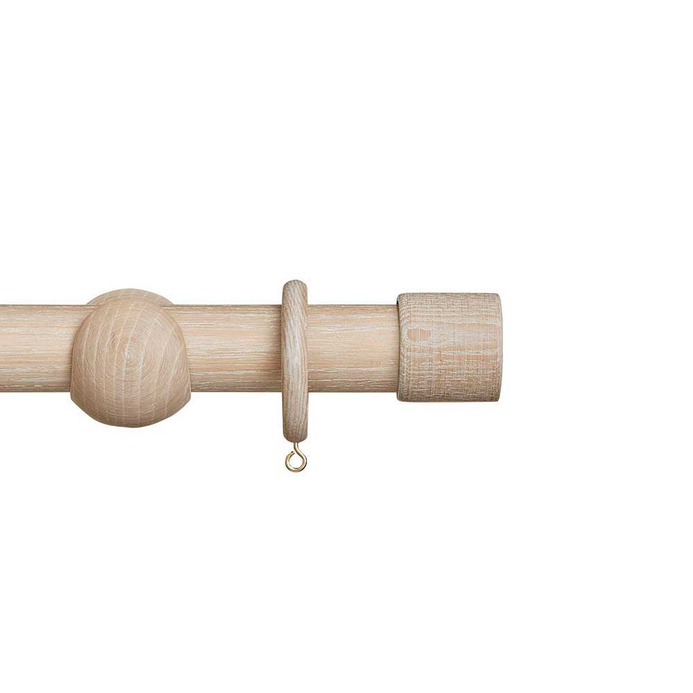 Hallis Eden End Cap Curtain Pole Set in Oatmeal