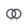 Jones Shore Curtain Pole Rings in Charcoal