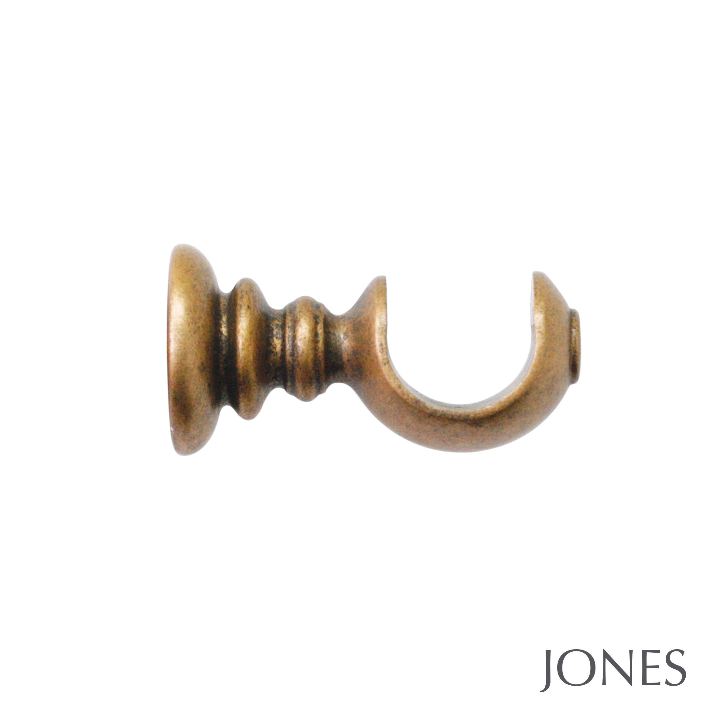 Jones Interiors Hardwick Urn Finial Curtain Pole Set in Antique Gold