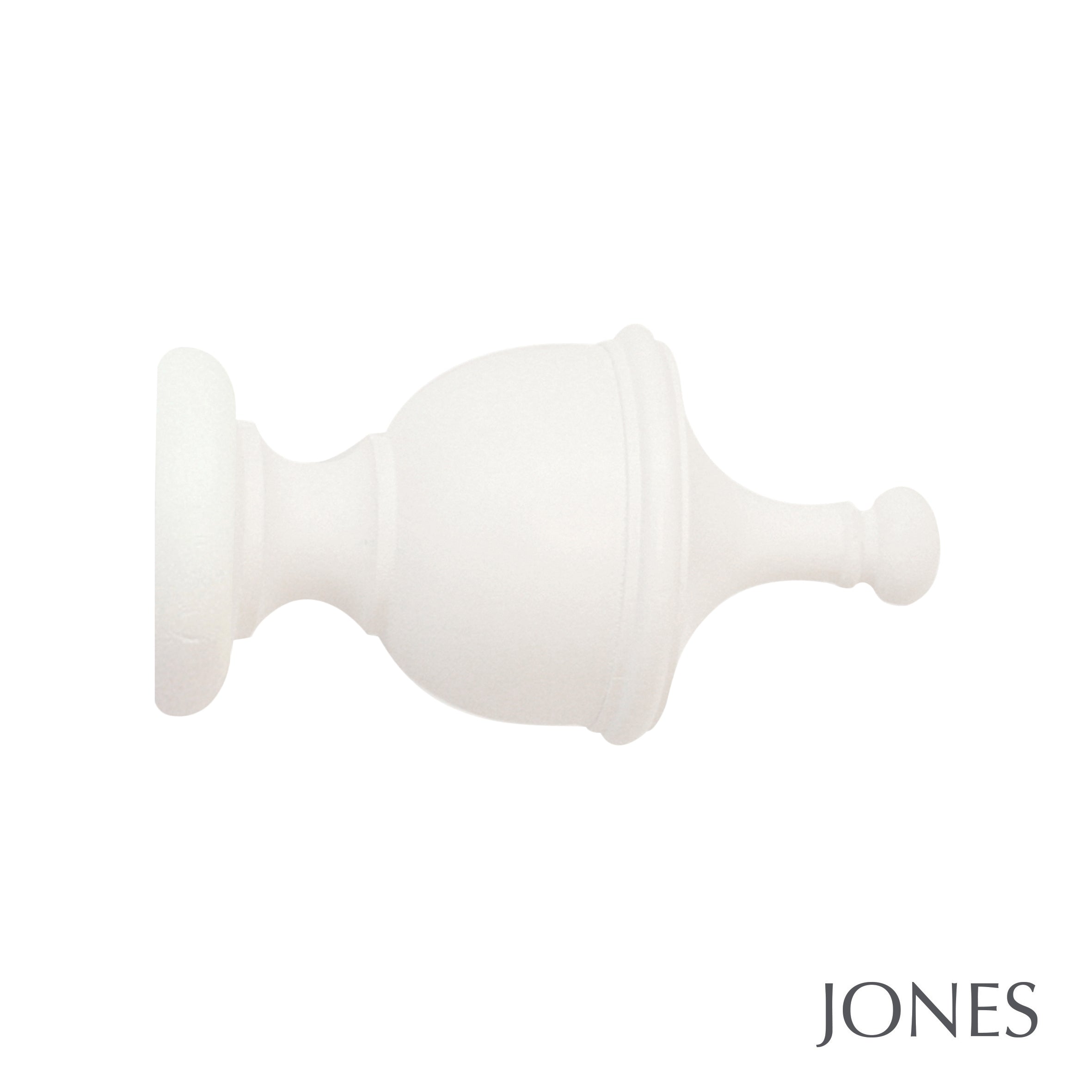 Jones Interiors Hardwick Urn Finial Curtain Pole Set in Cotton