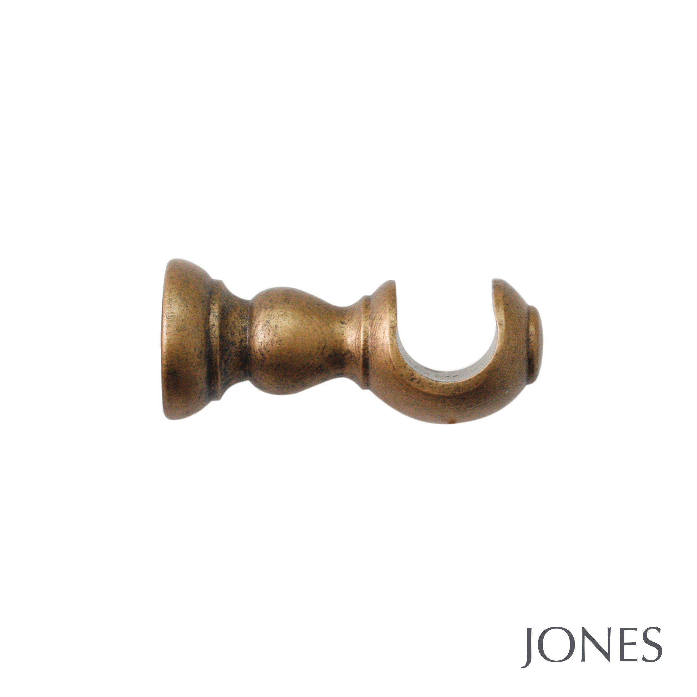 Jones Interiors Cathedral Exeter Finial Curtain Pole Set in Antique Gold