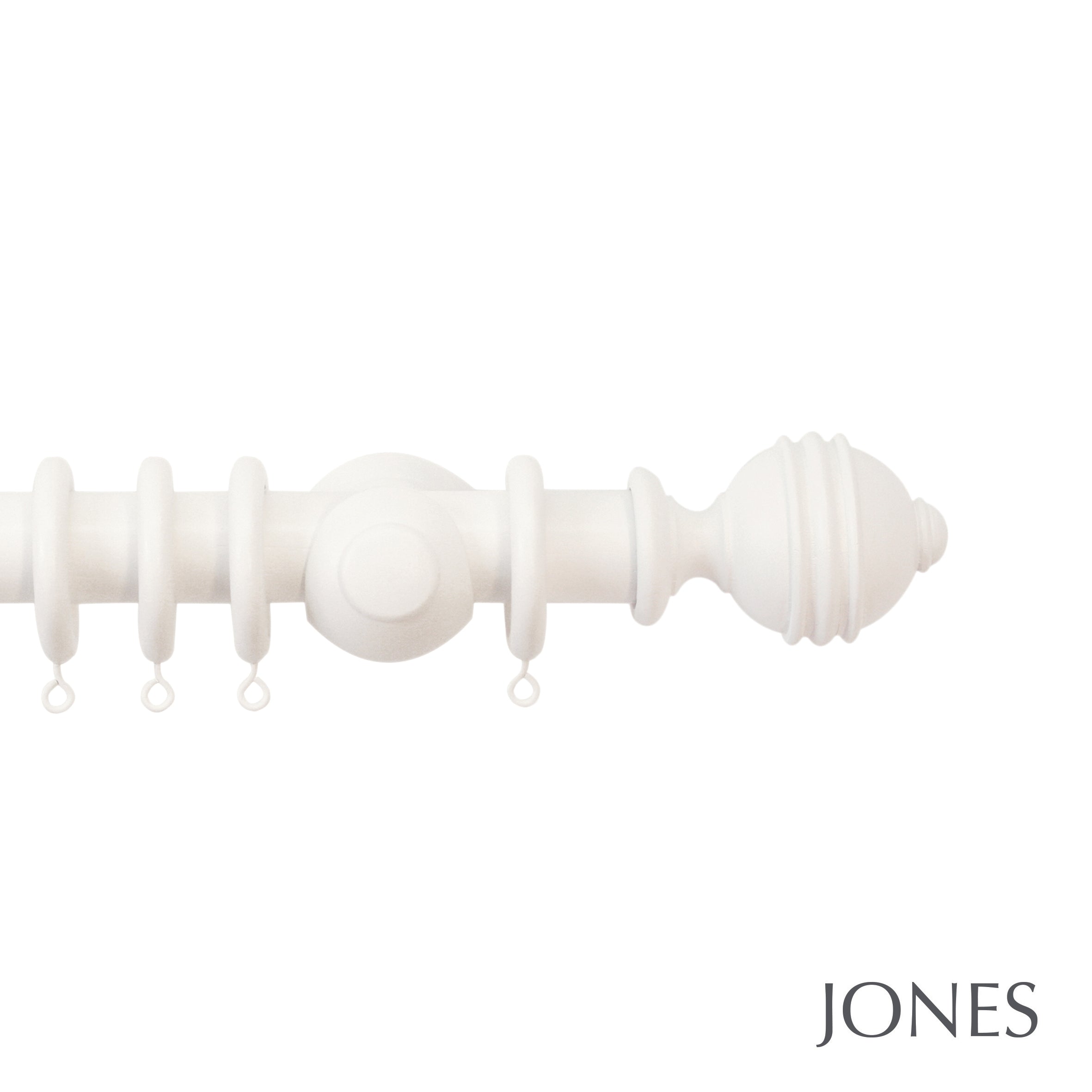Jones Interiors Cathedral Ely Finial Curtain Pole Set in Cotton