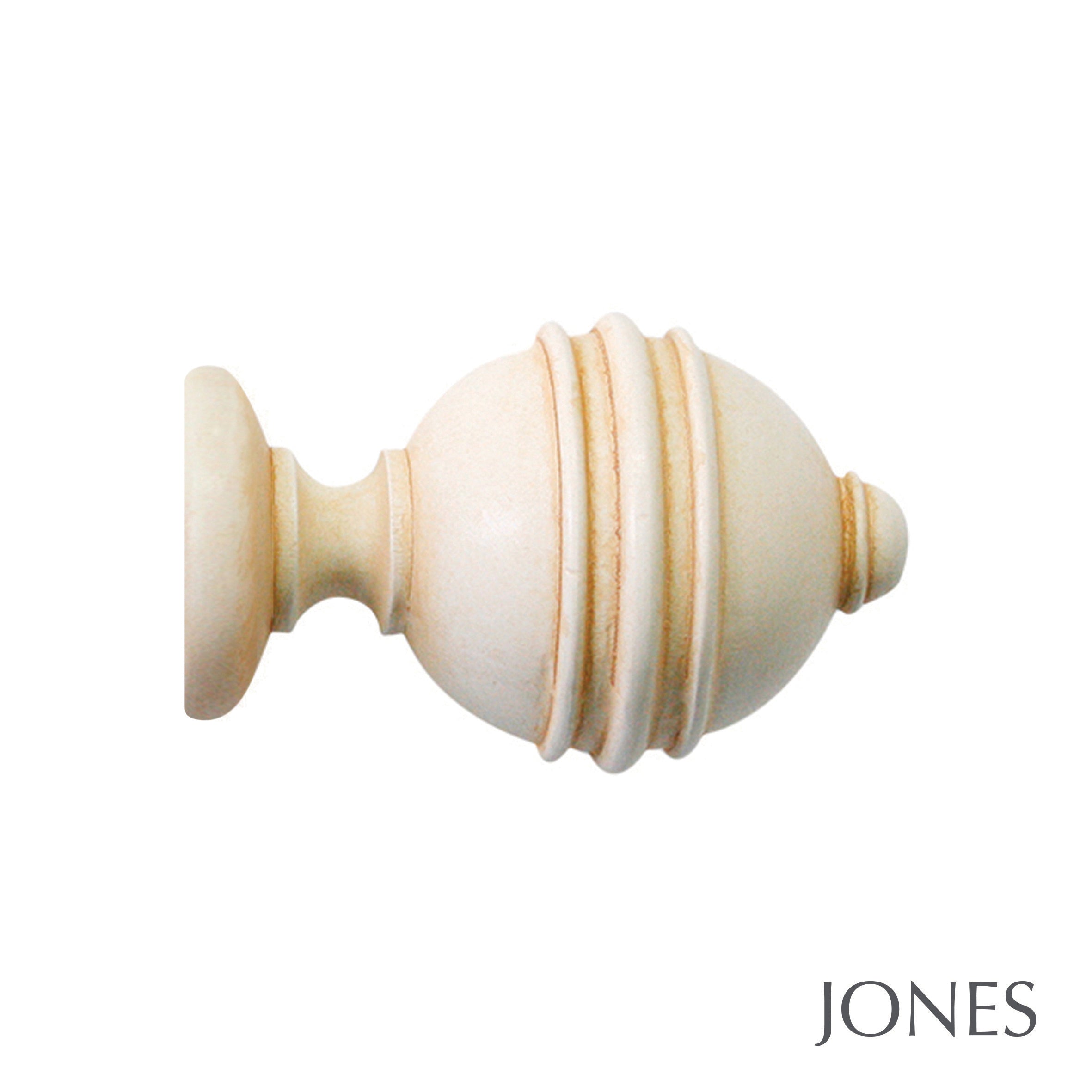 Jones Interiors Cathedral Ely Finial Curtain Pole Set in Ivory