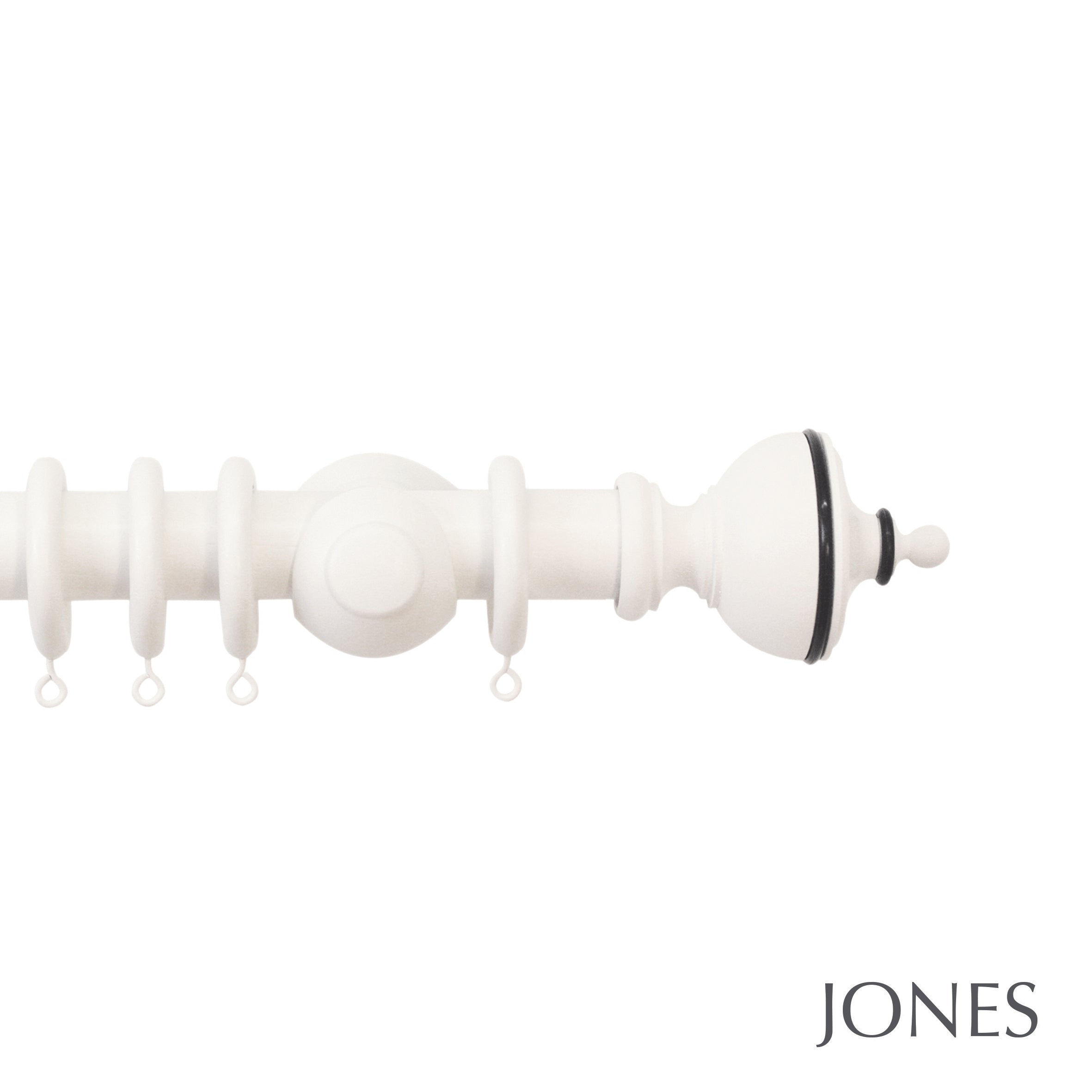 Jones Interiors Cathedral Exeter Finial Curtain Pole Set in Cotton