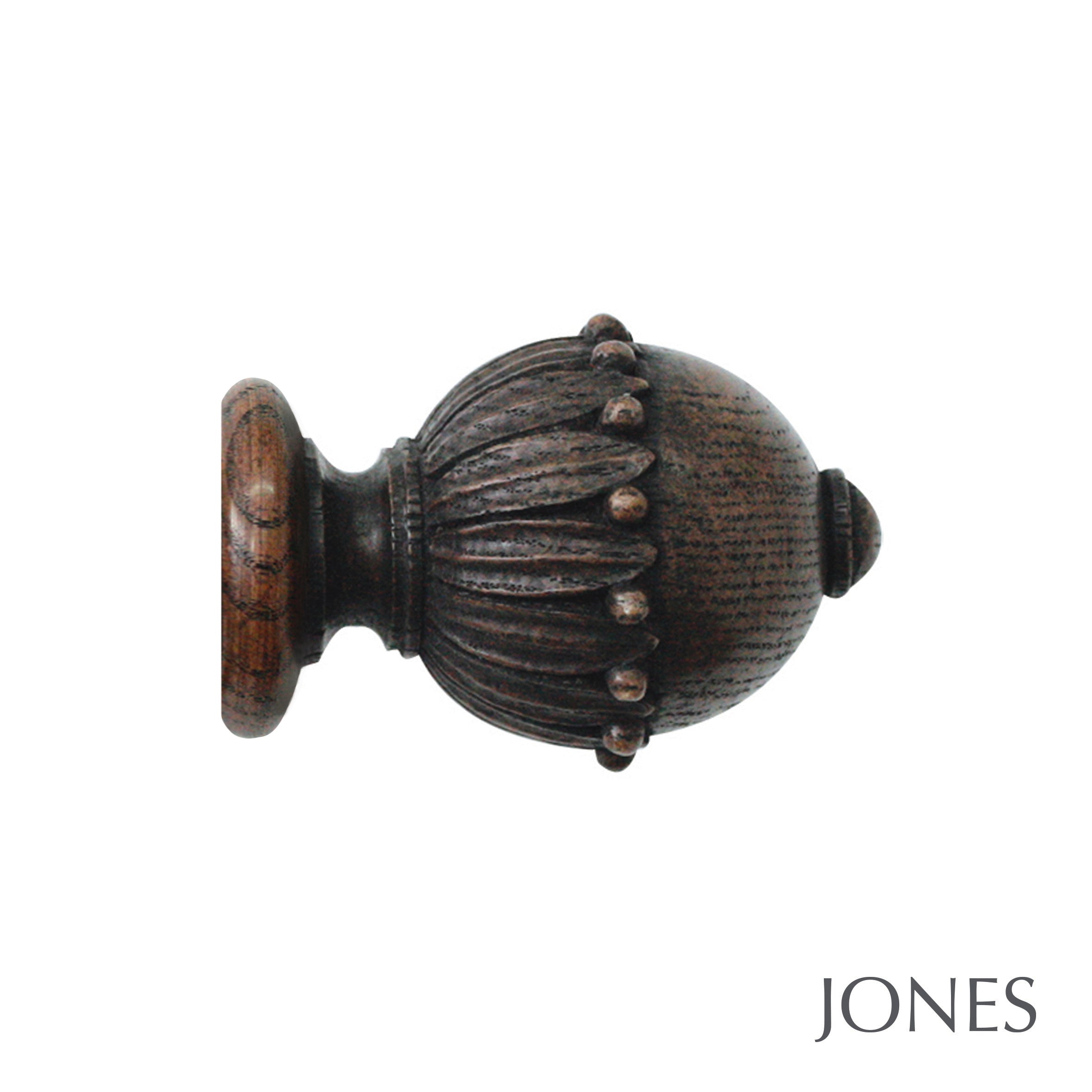 Jones Interiors Cathedral Wells Finial Curtain Pole Set in Oak | Pole ...