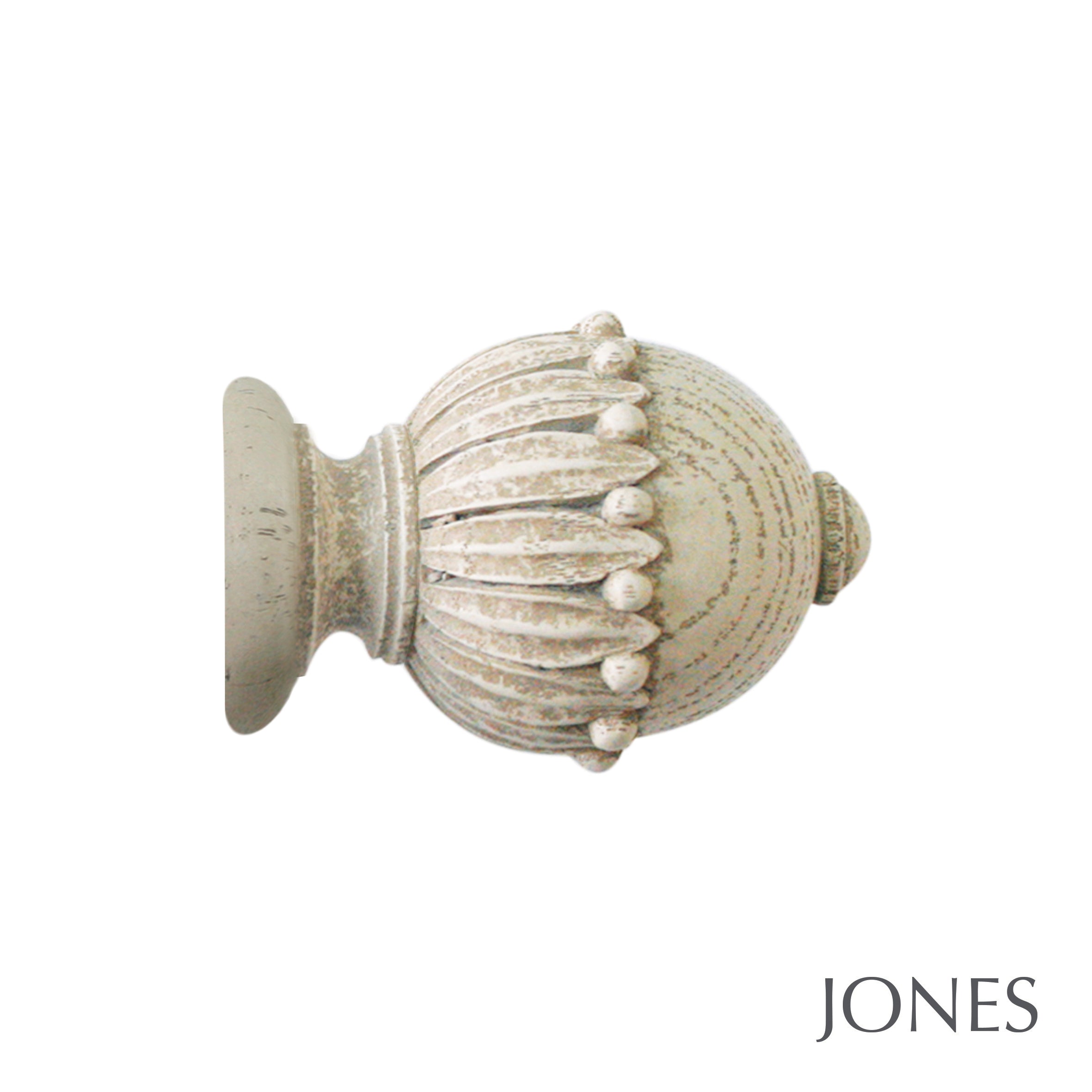 Jones Interiors Cathedral Wells Finial Curtain Pole Set in Putty