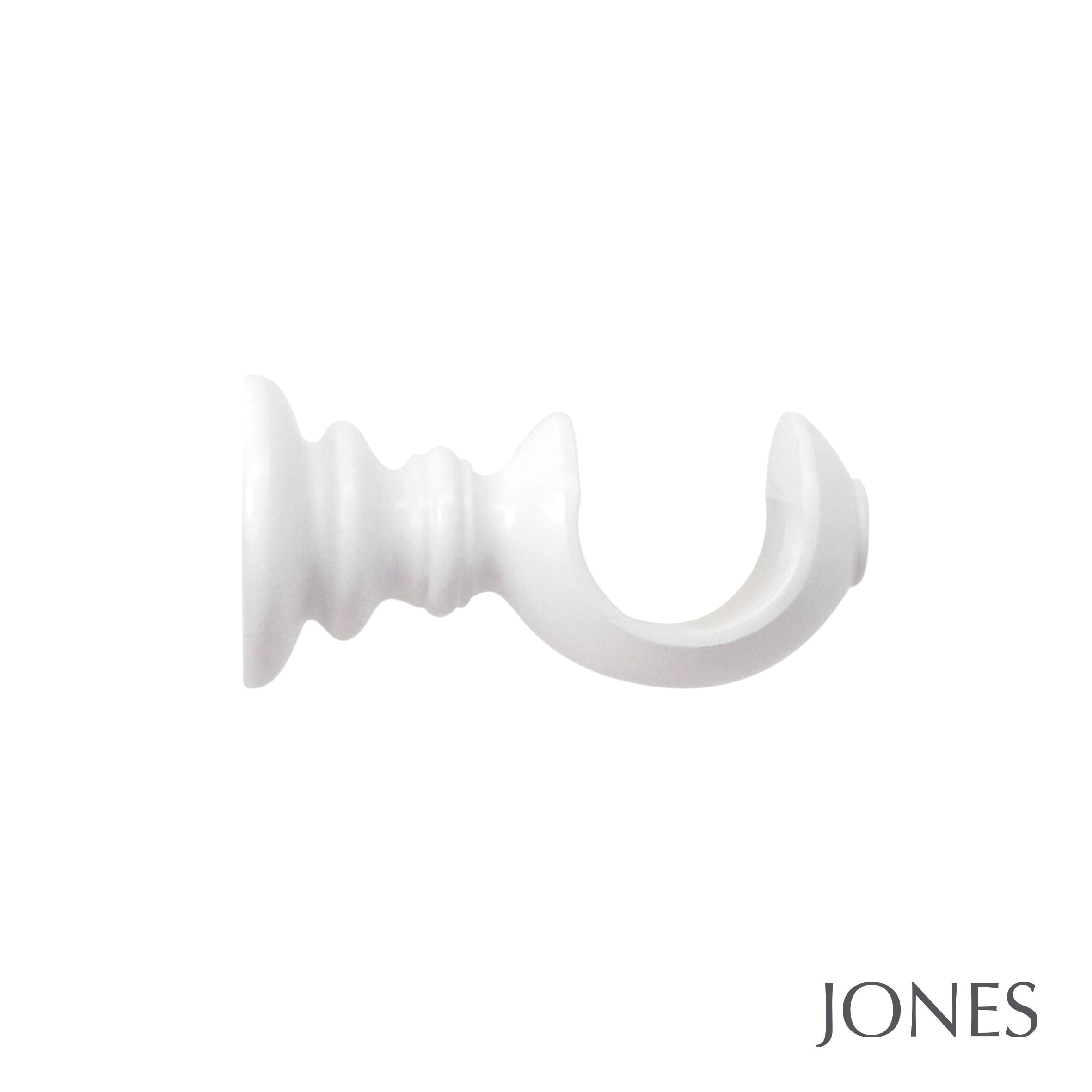 Jones Interiors Estate Ball Finial Curtain Pole Set in Alabaster