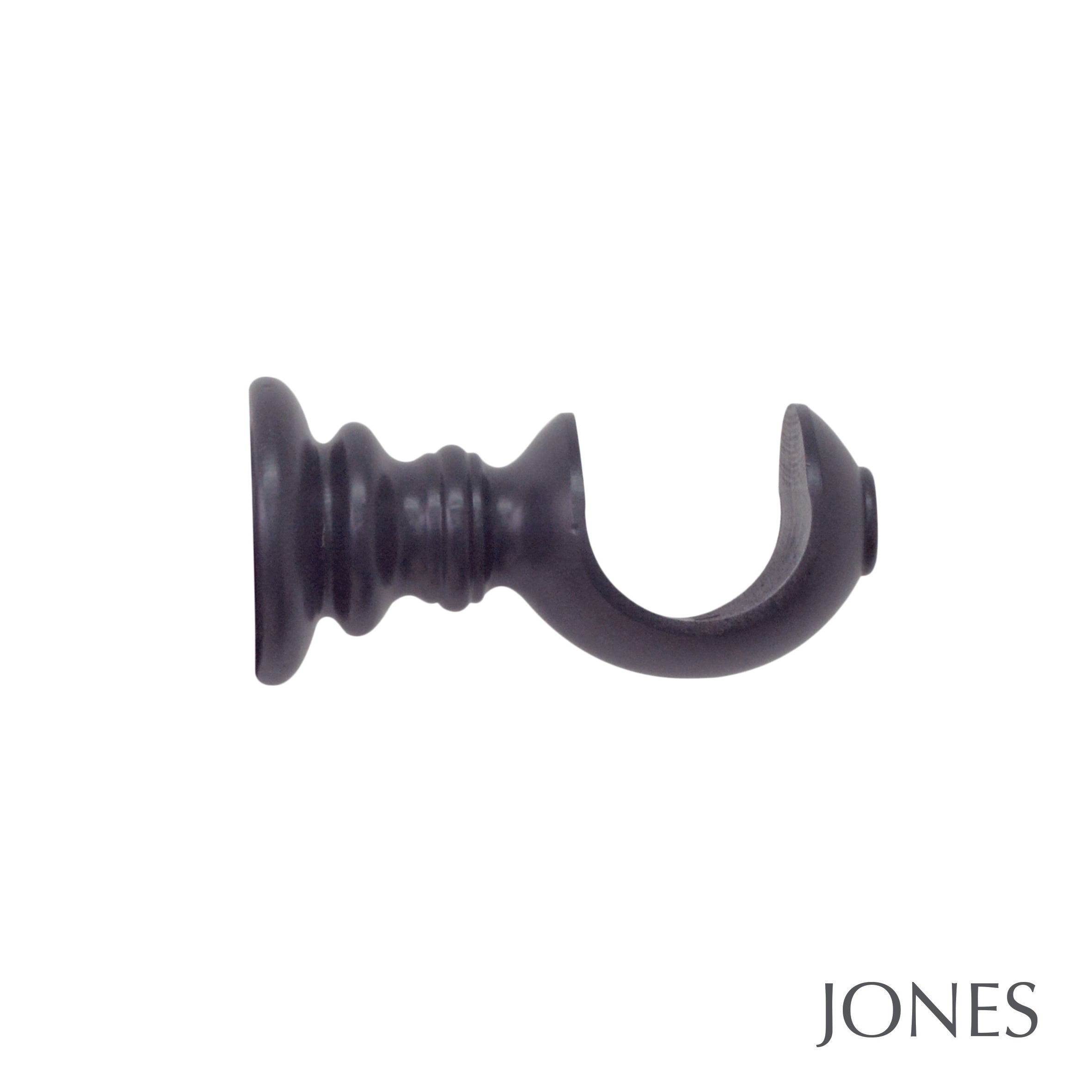 Jones Interiors Estate Ribbed Ball Finial Curtain Pole Set in Juniper