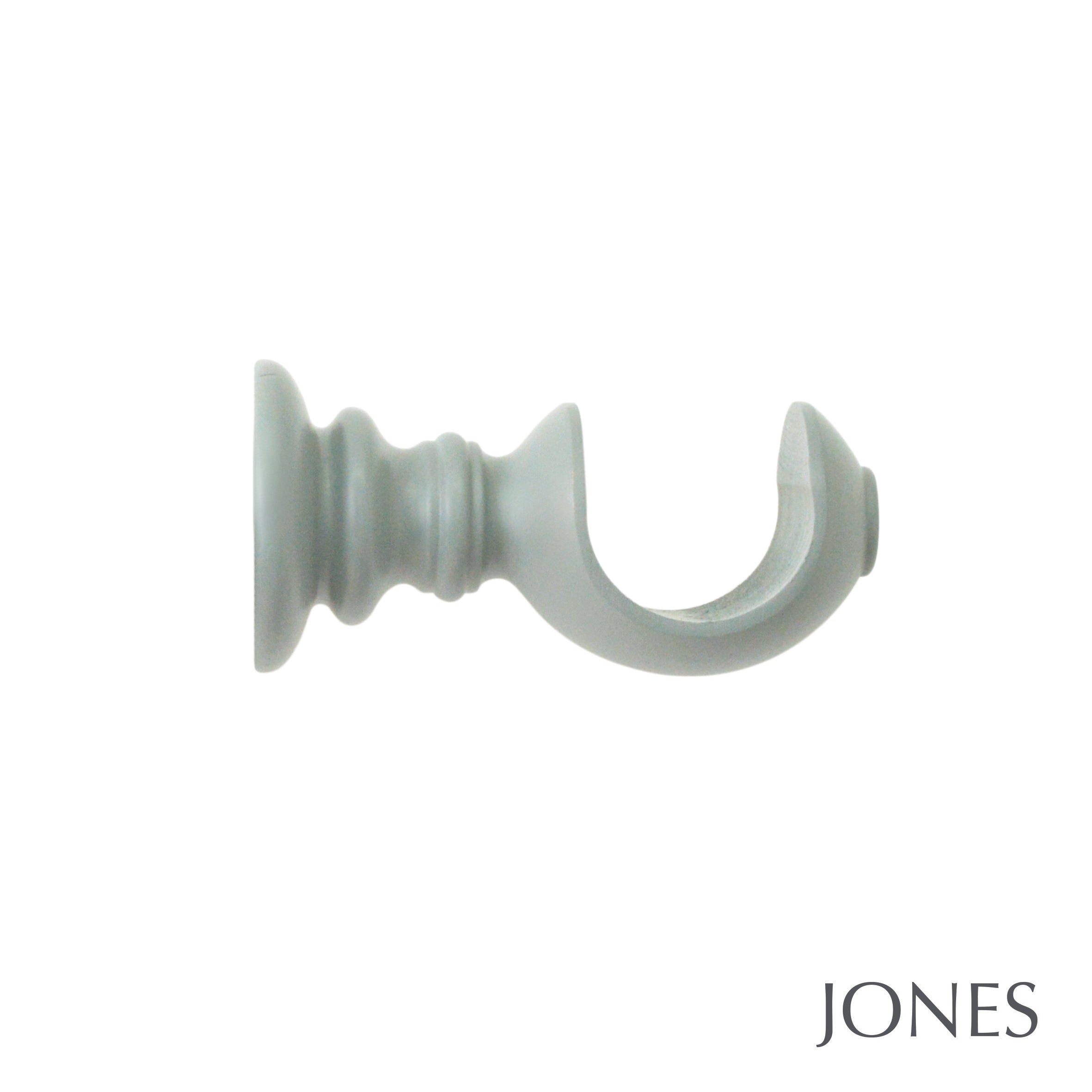 Jones Interiors Estate Ribbed Ball Finial Curtain Pole Set in Mercury