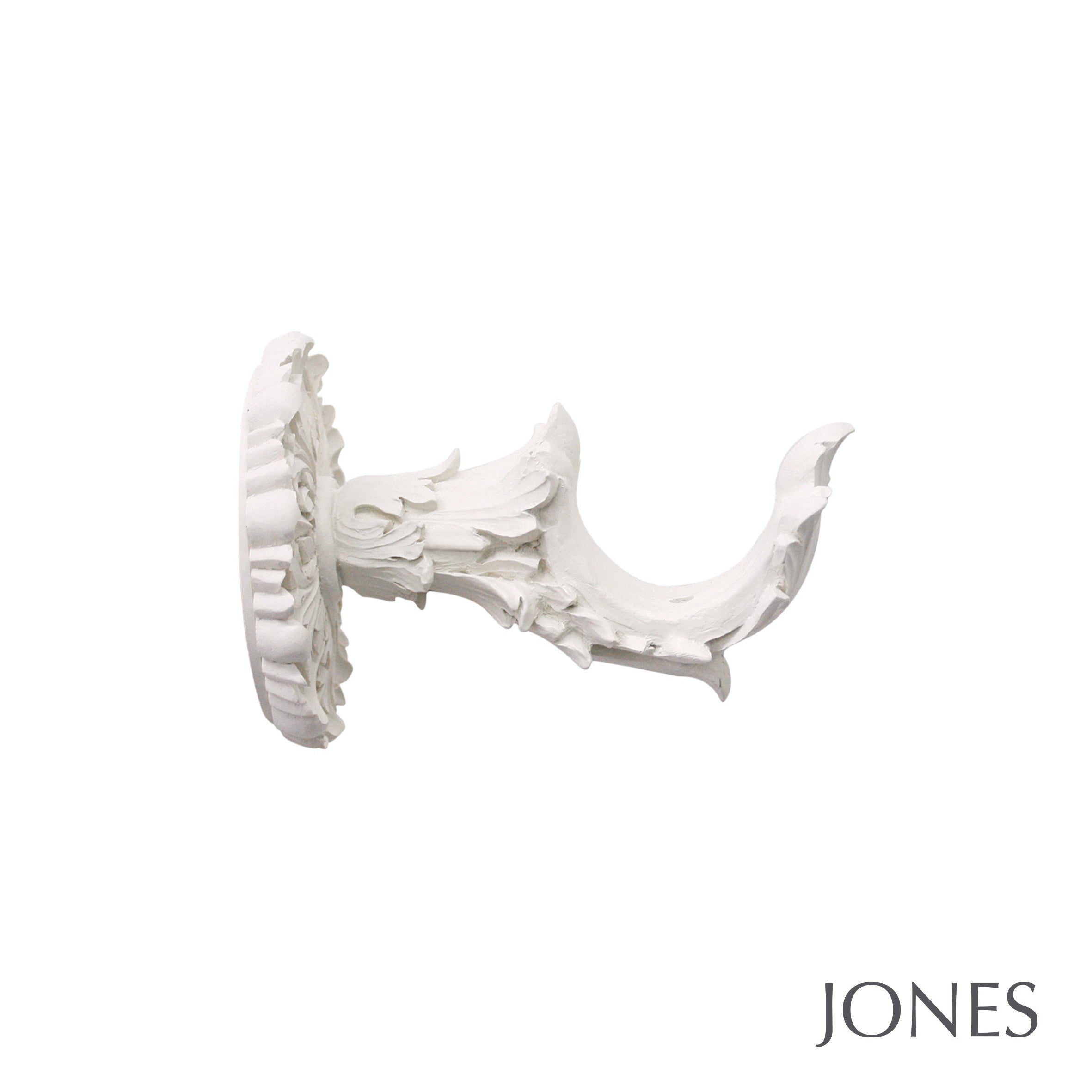 Jones Interiors Florentine Acanthus Finial Curtain Pole Set in Cotton