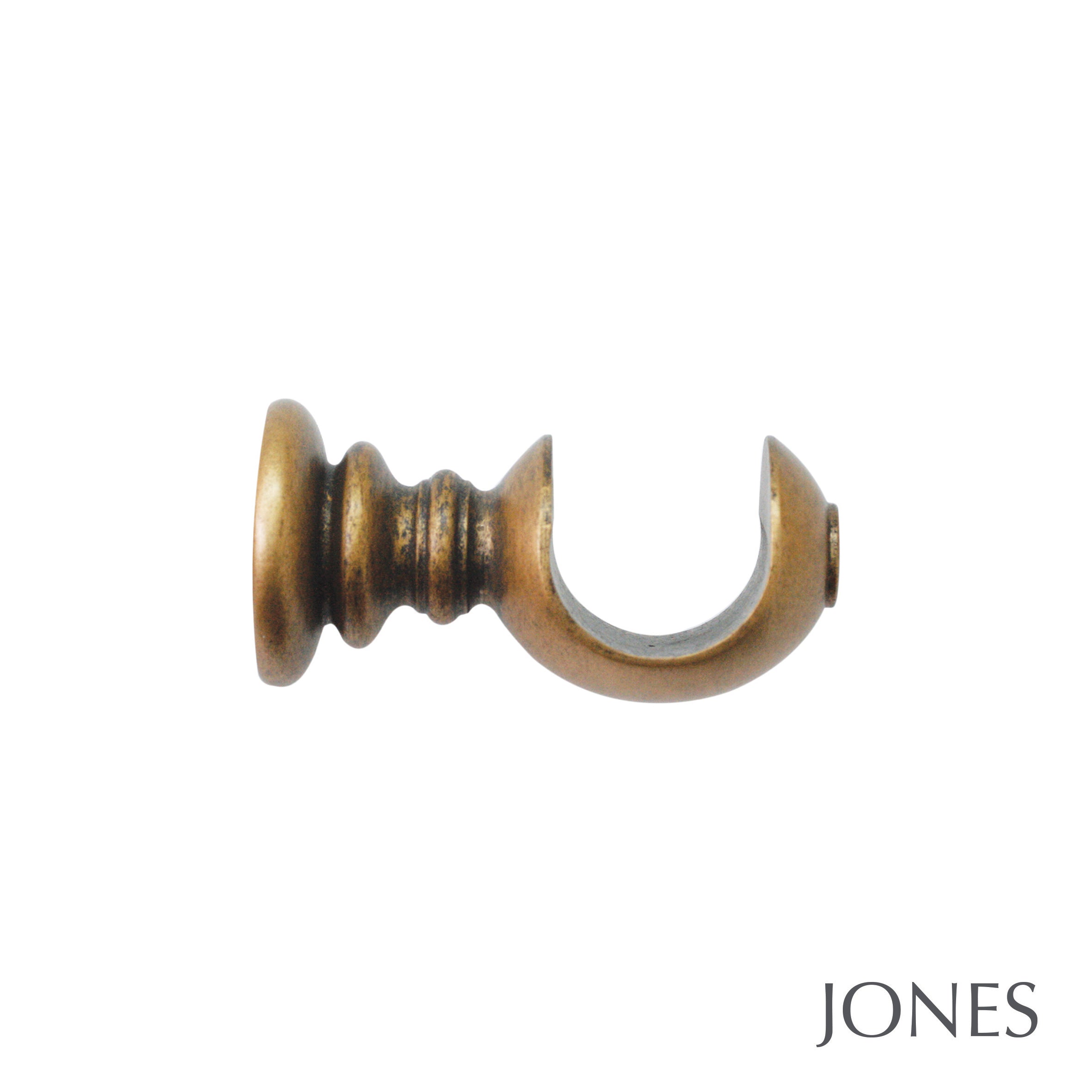 Jones Interiors Grande Acanthus Finial Curtain Pole Set in Antique Gold