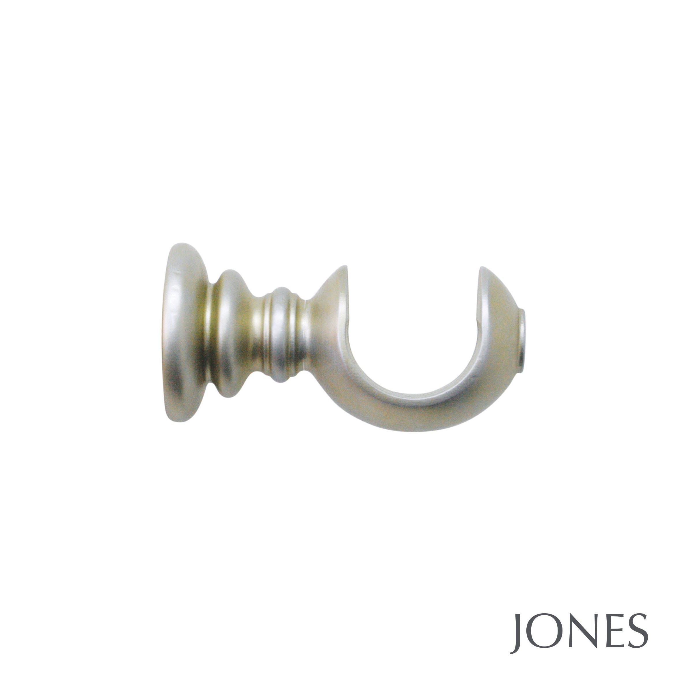 Jones Interiors Grande Rope Finial Curtain Pole Set in Champagne Silver