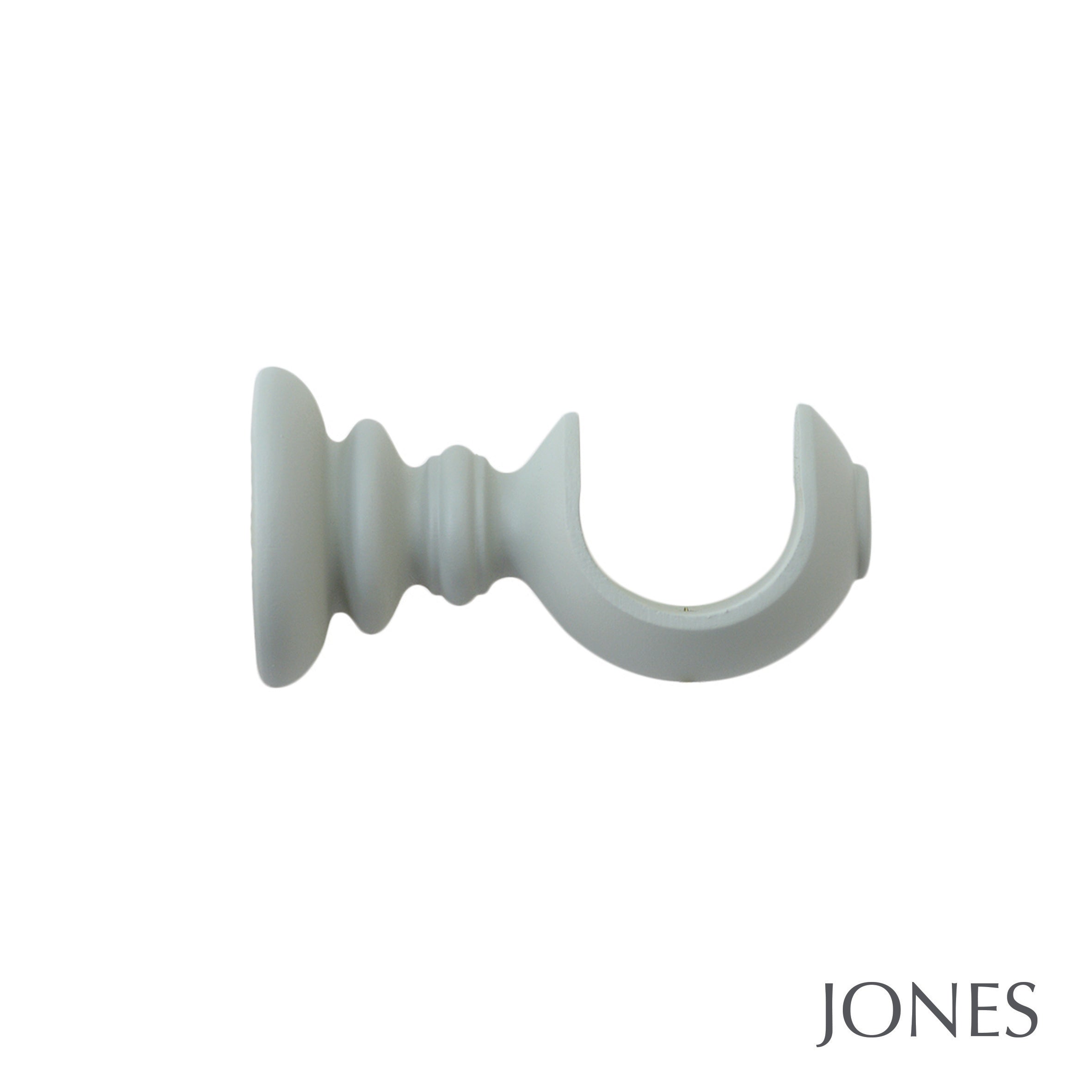 Jones Interiors Seychelles Fluted Urn Finial Curtain Pole Set in Haze