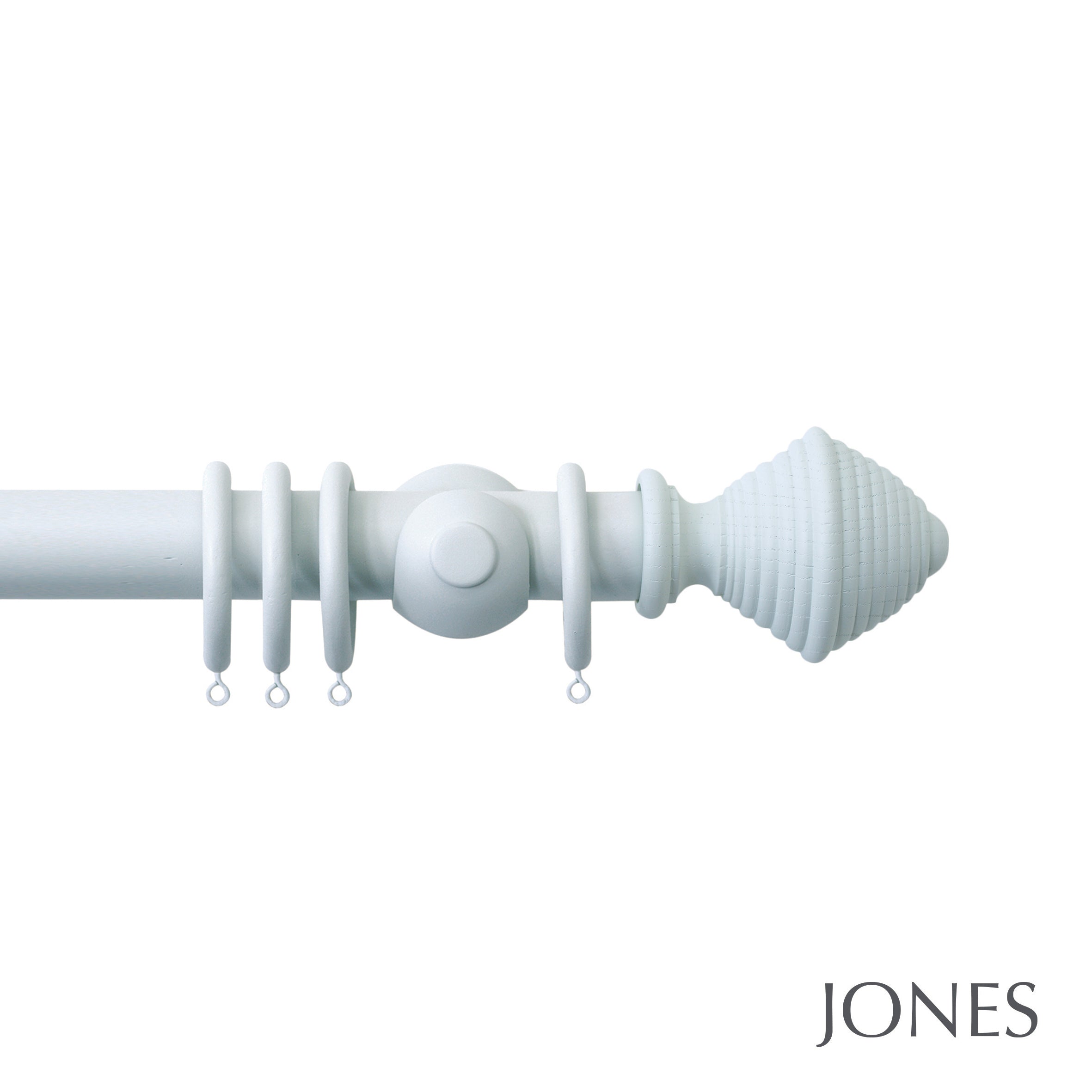 Jones Interiors Seychelles Hive Finial Curtain Pole Set in Mist