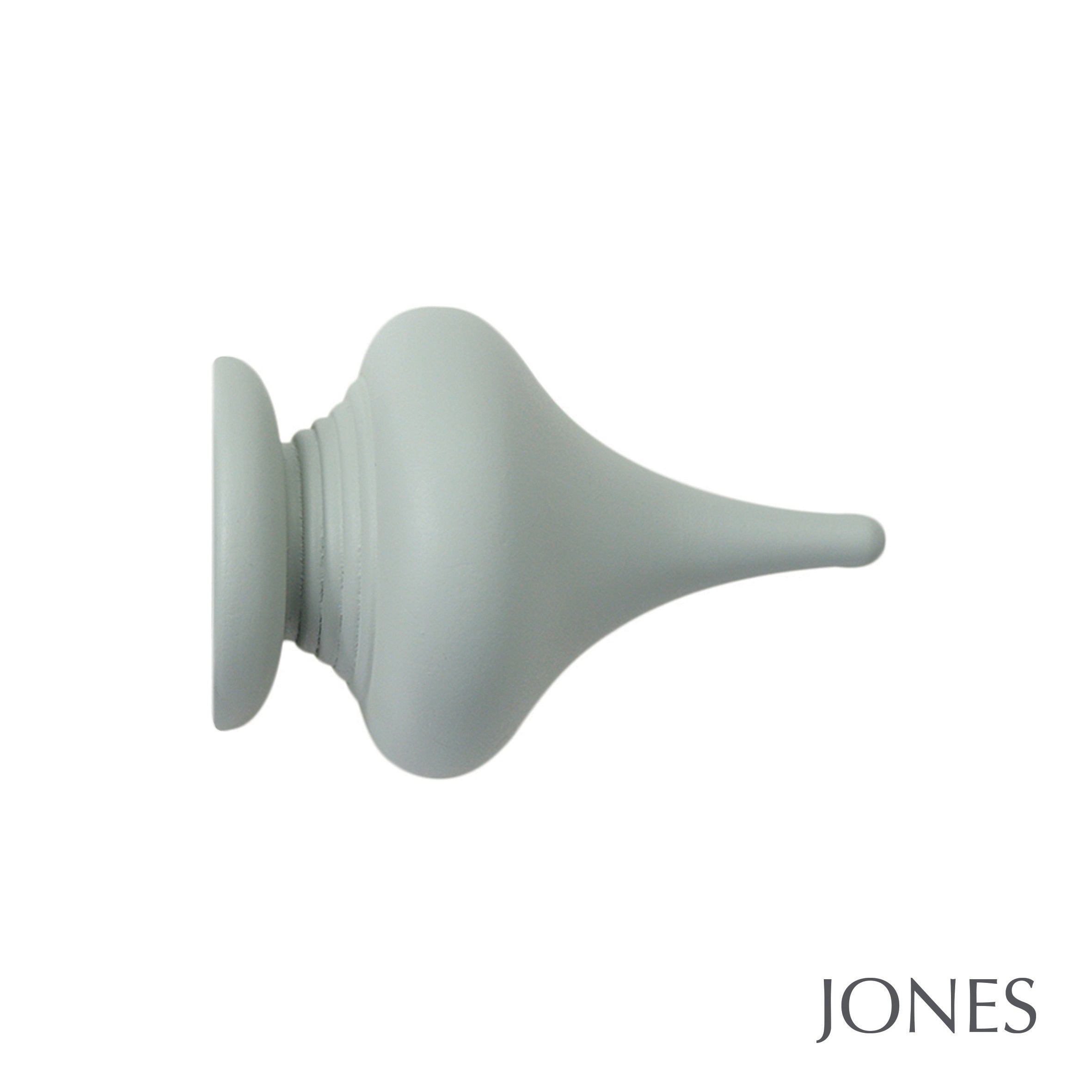 Jones Interiors Seychelles Minaret Finial Curtain Pole Set in Haze