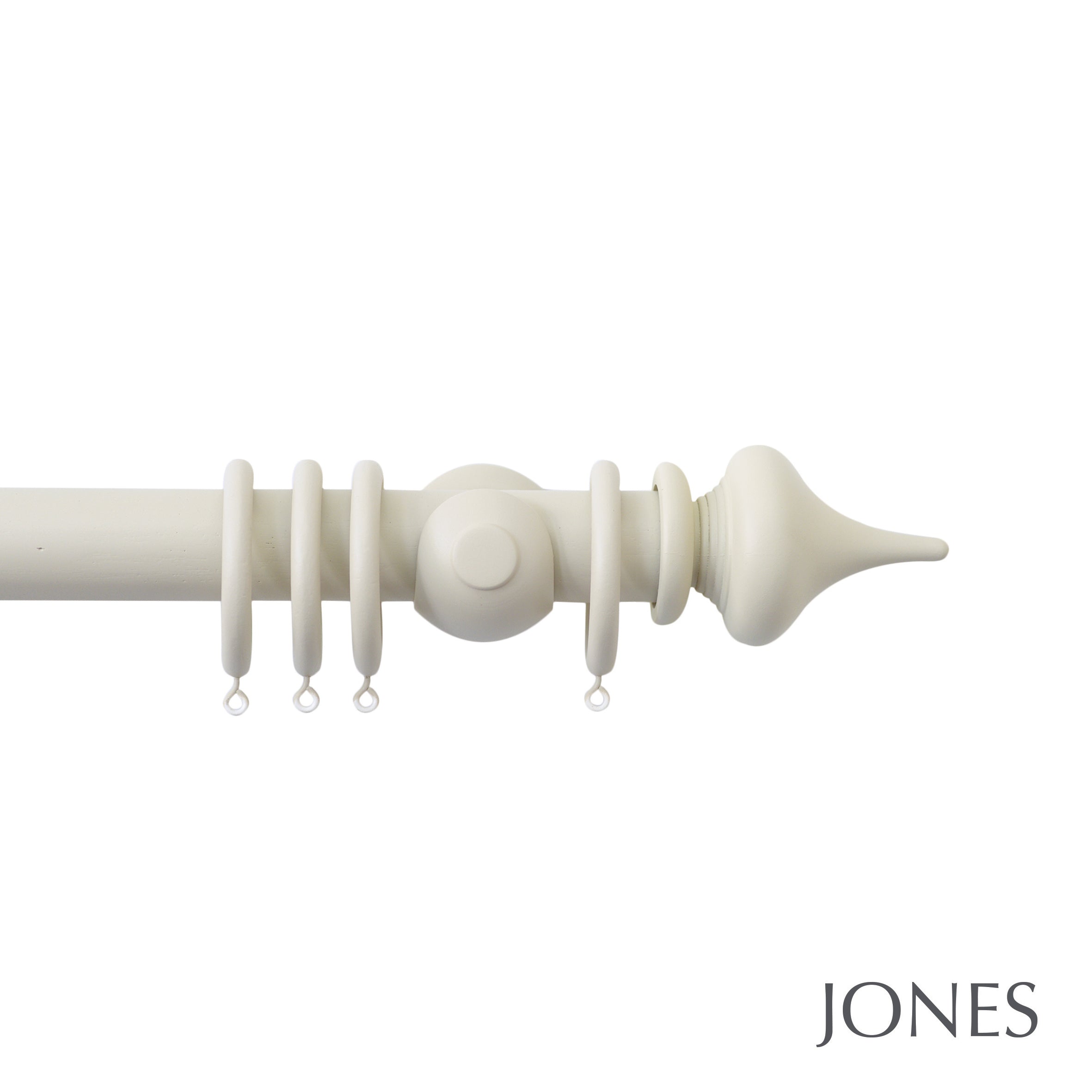 Jones Interiors Seychelles Minaret Finial Curtain Pole Set in Sand