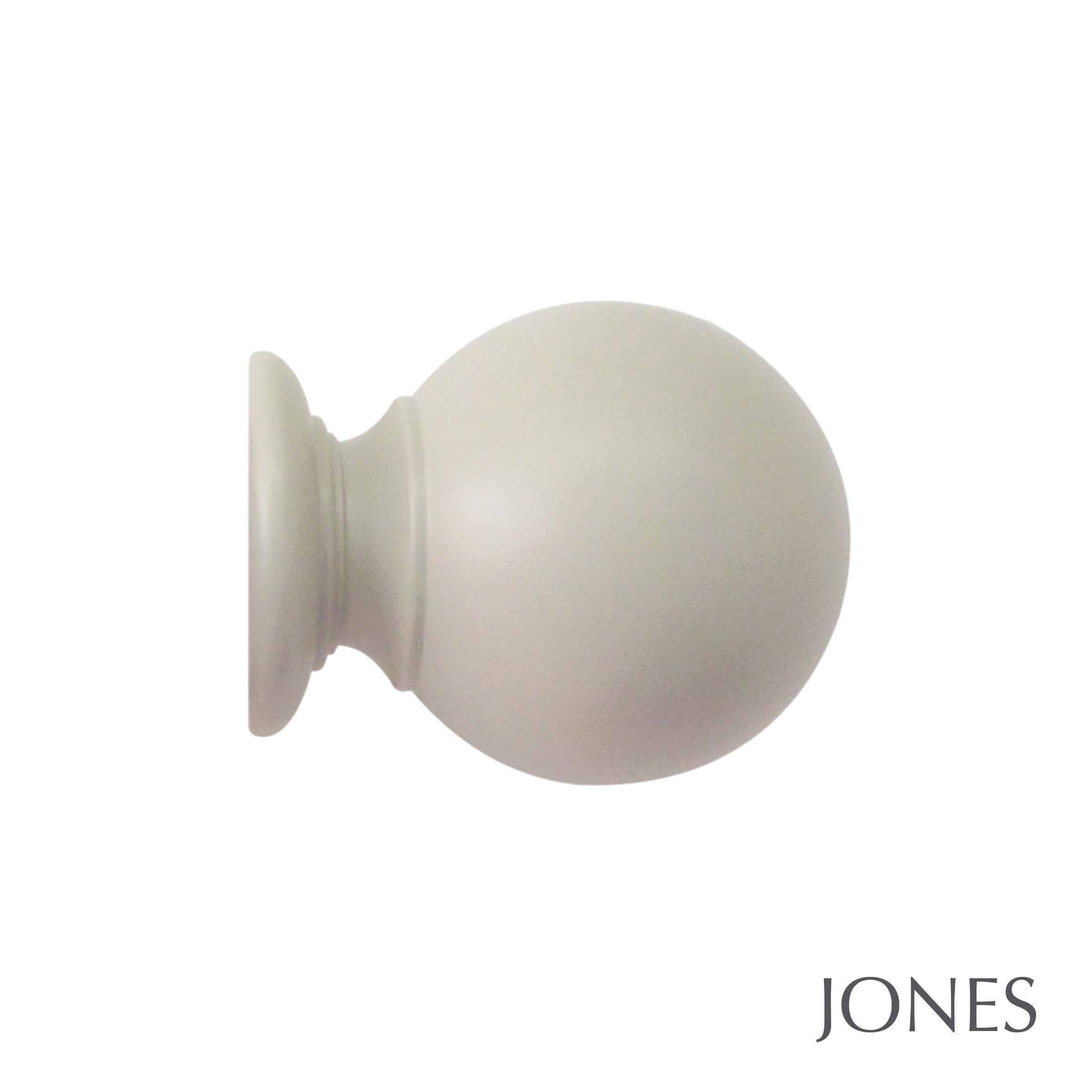 Jones Interiors Estate Ball Finial Curtain Pole Set in Clay