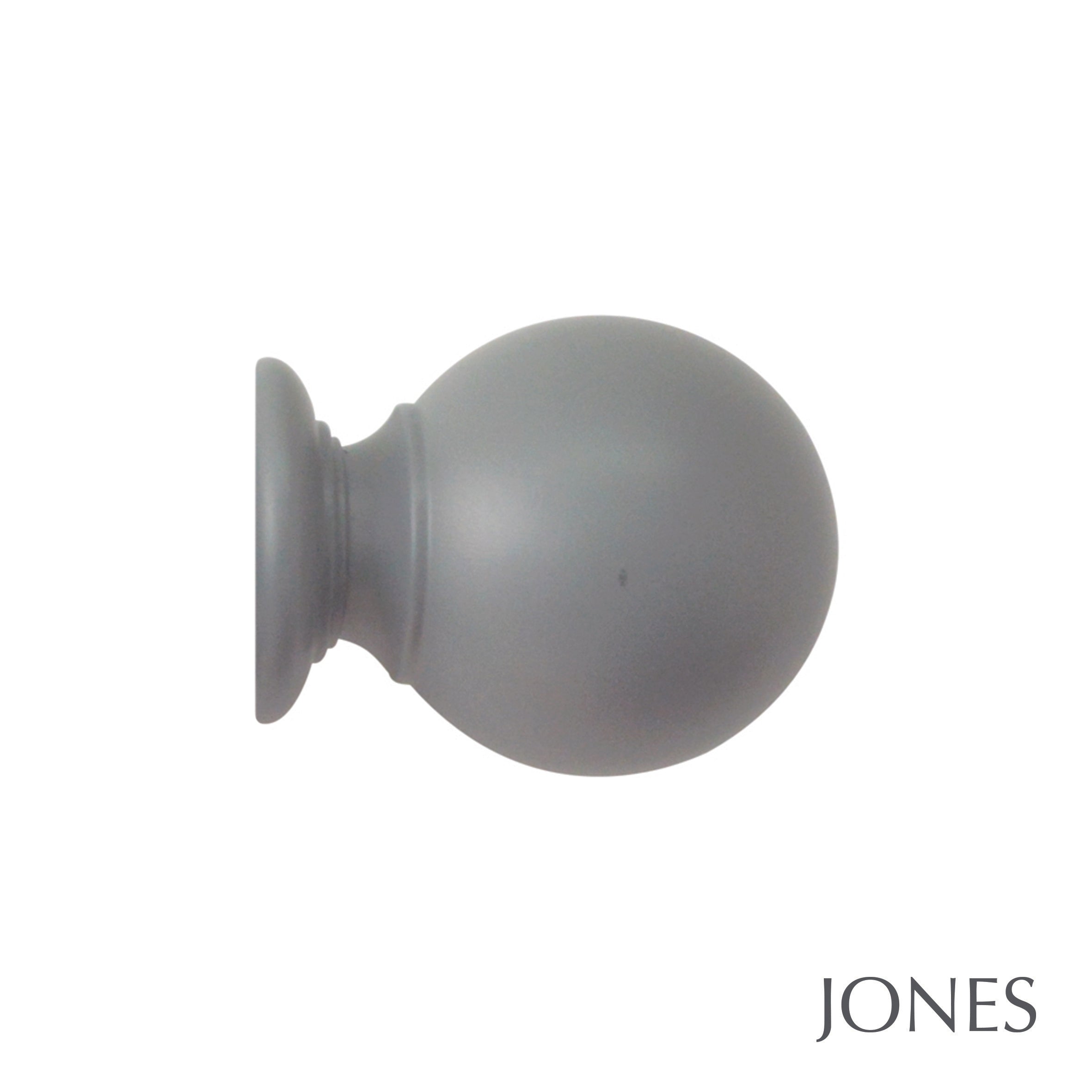 Jones Interiors Estate Ball Finial Curtain Pole Set in Lead