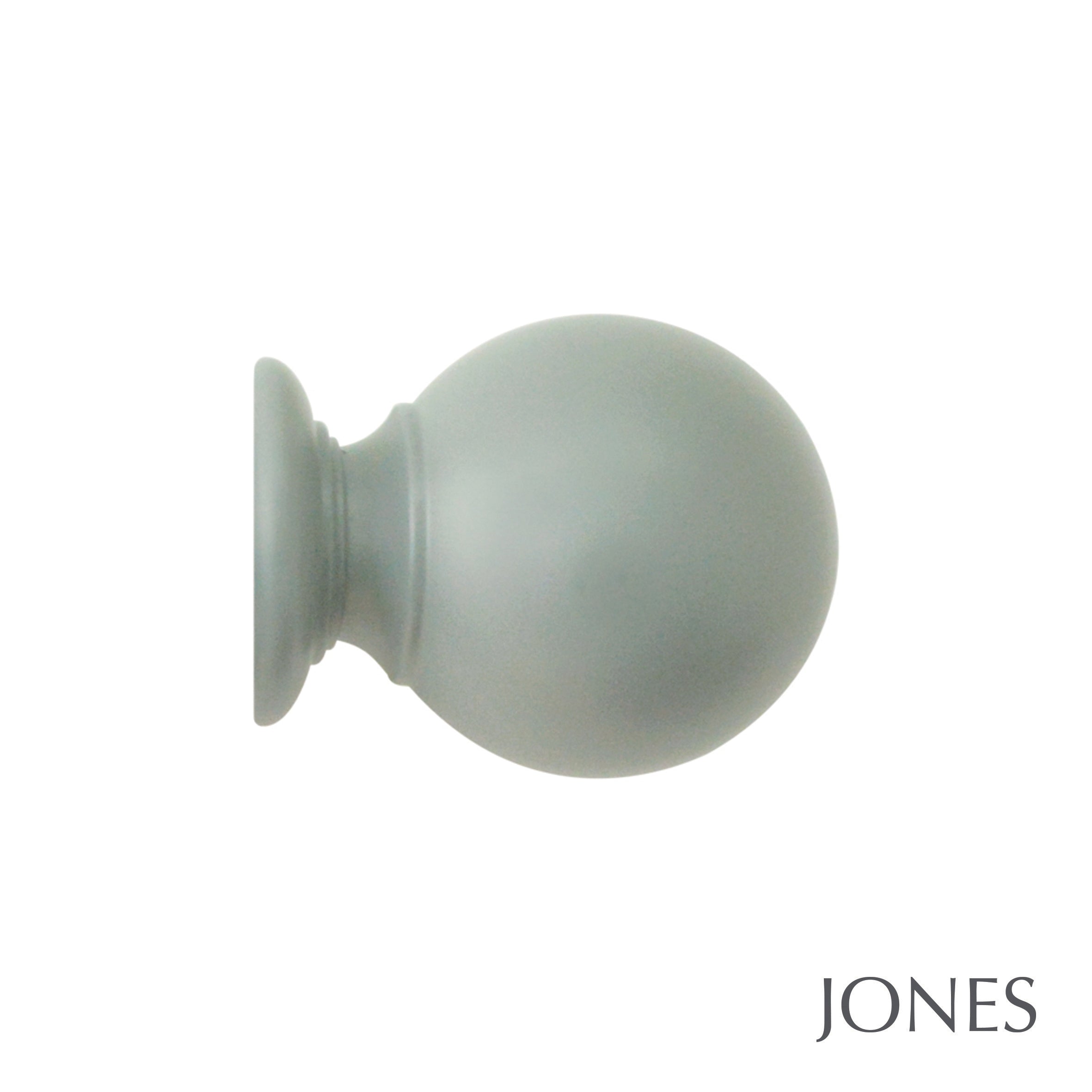 Jones Interiors Estate Ball Finial Curtain Pole Set in Mercury