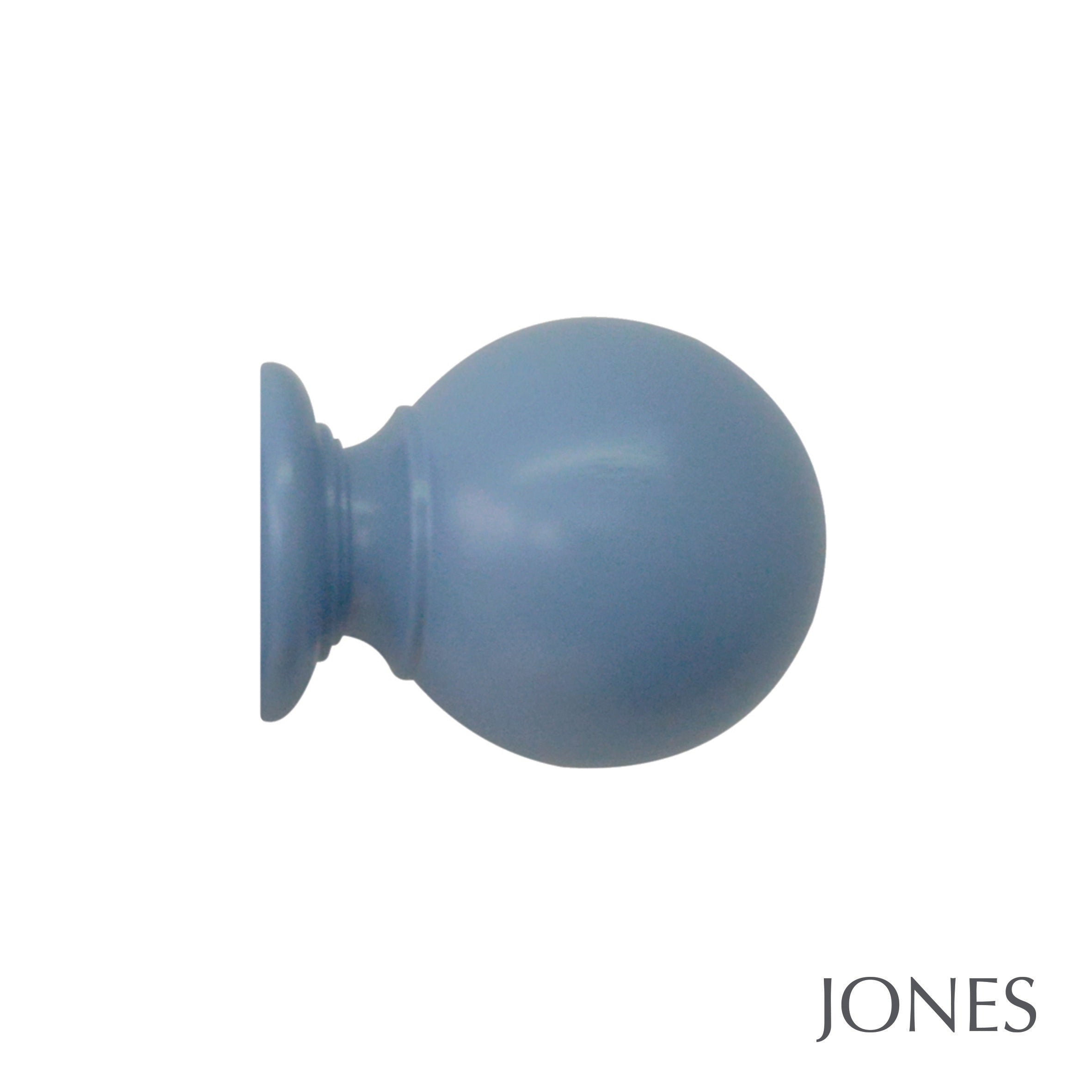 Jones Interiors Estate Ball Finial Curtain Pole Set in Regatta