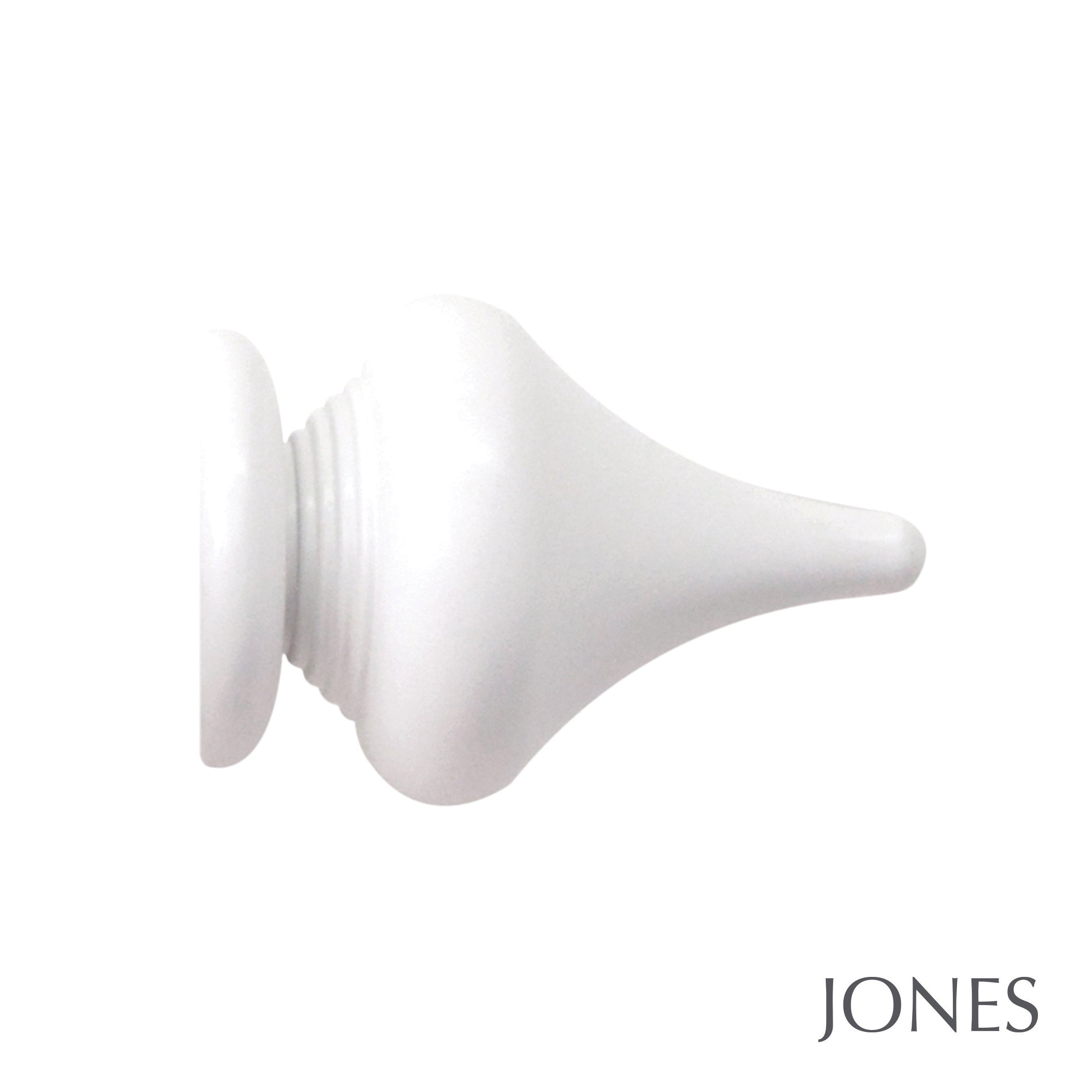 Jones Interiors Estate Minaret Finial Curtain Pole Set in Alabaster