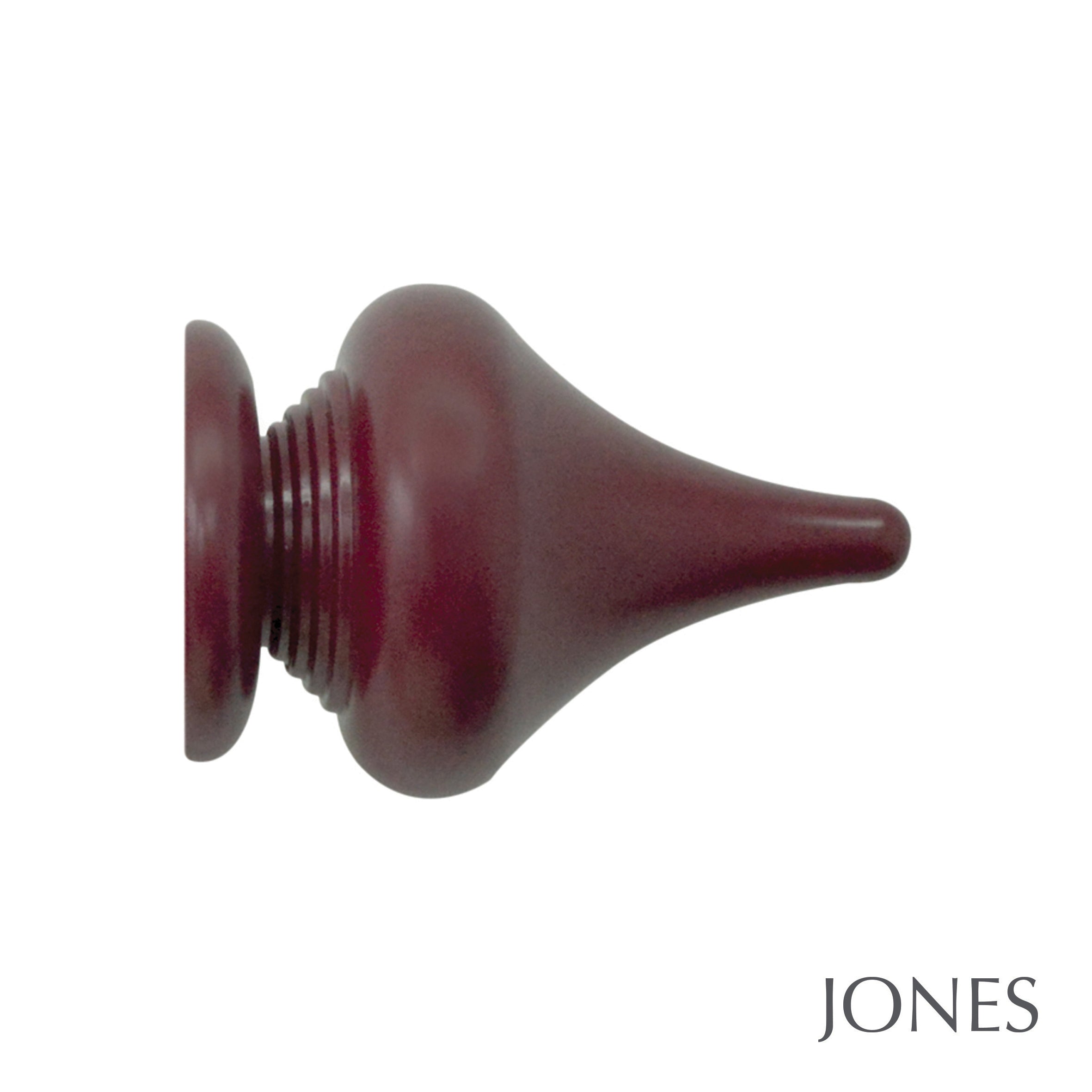 Jones Interiors Estate Minaret Finial Curtain Pole Set in Claret