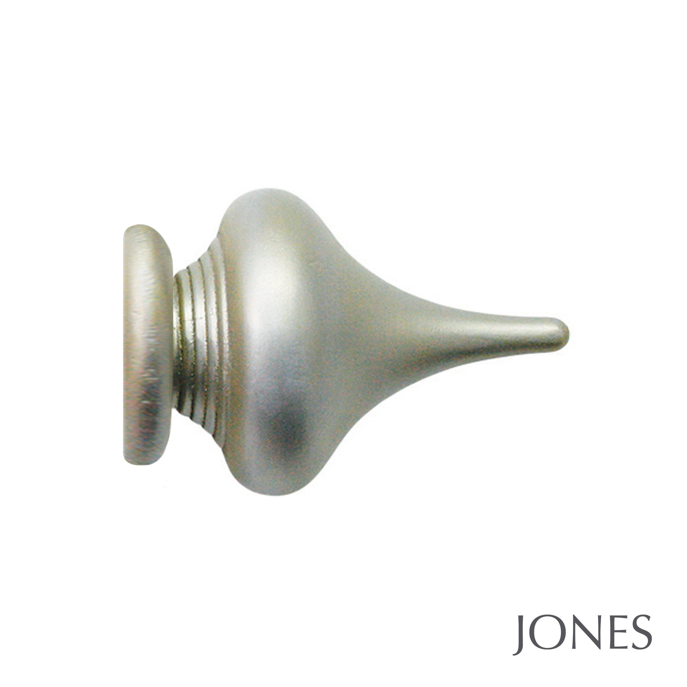 Jones Interiors Florentine Minaret Finial Curtain Pole Set in Champagne Silver