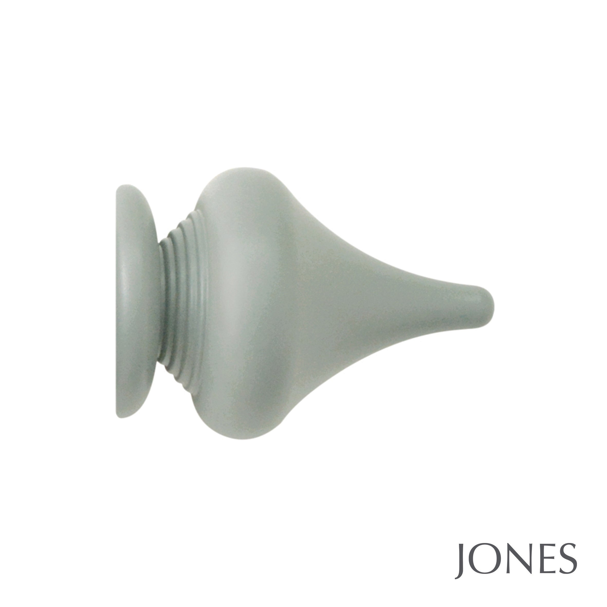 Jones Interiors Estate Minaret Finial Curtain Pole Set in Mercury