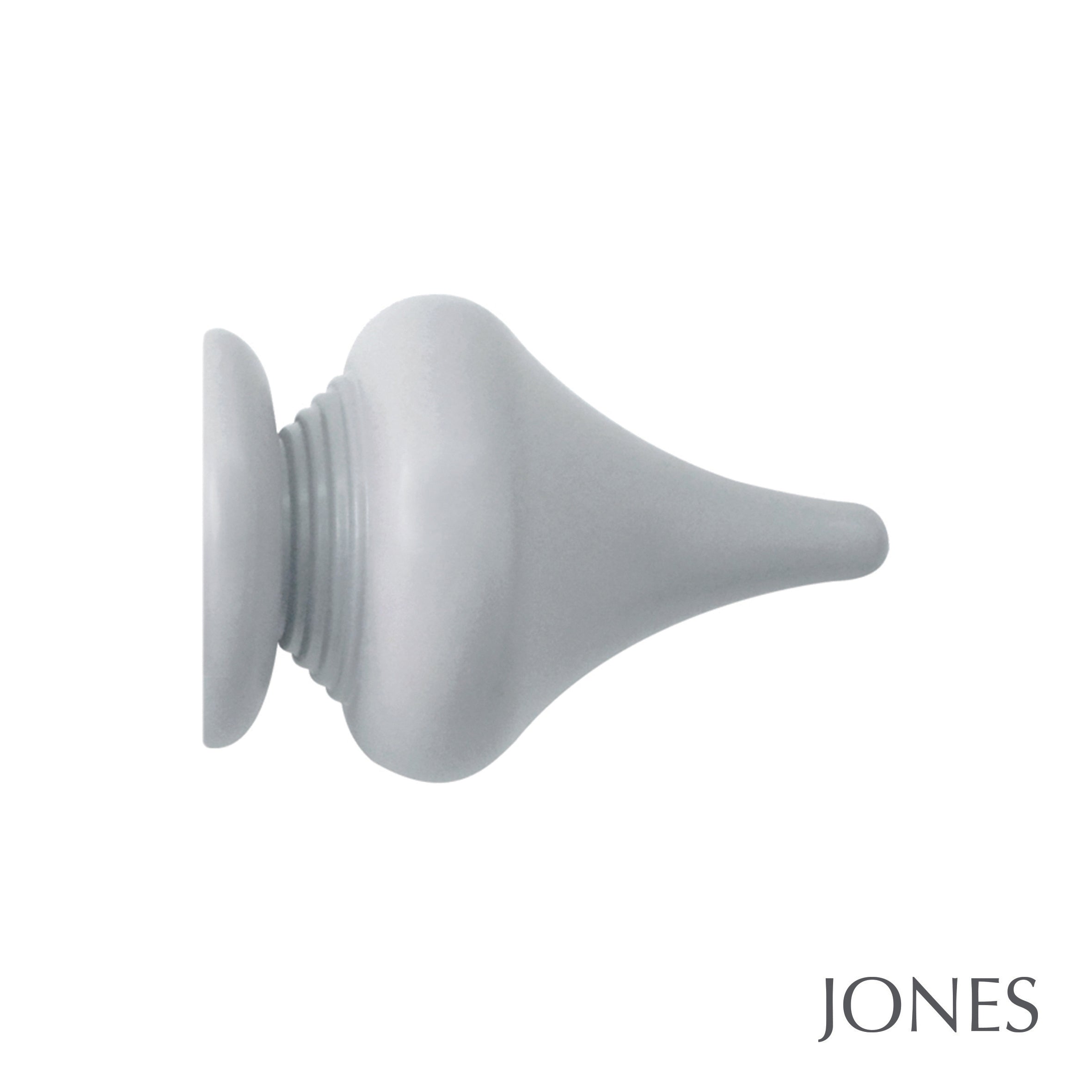 Jones Interiors Estate Minaret Finial Curtain Pole Set in Shingle