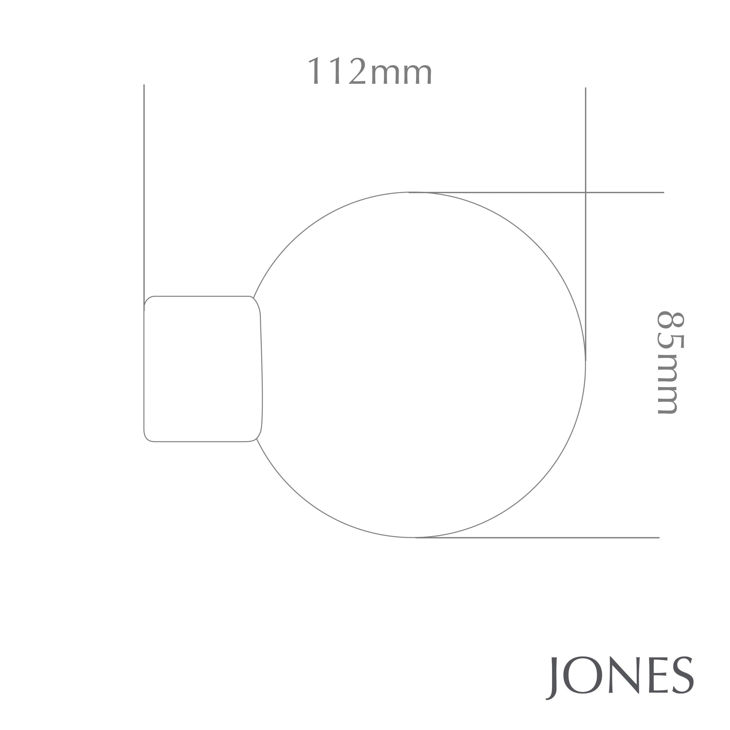 Jones Strand Metal Ball Finial Curtain Pole Set in Oak / Matt Nickel