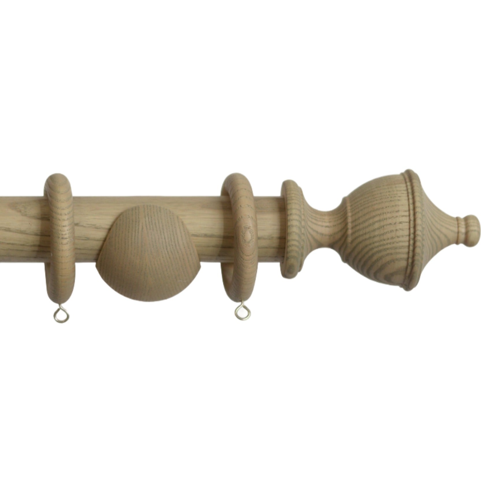 Laura Ashley Haywood Curtain Pole Set in Washed oak