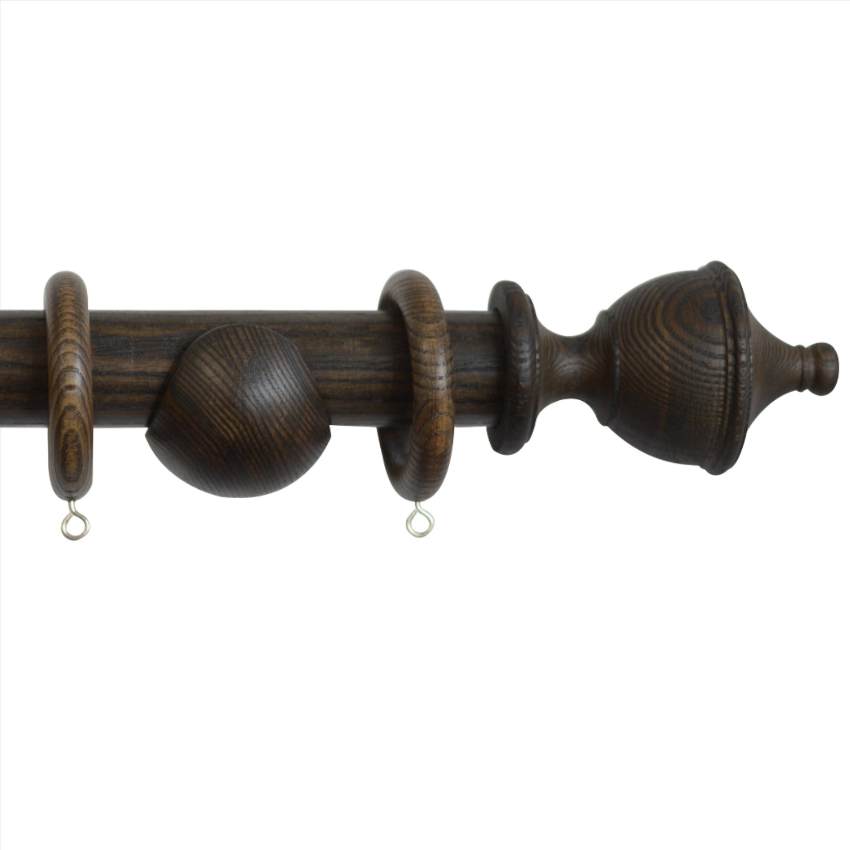 Laura Ashley Haywood Curtain Pole Set in Dark chestnut