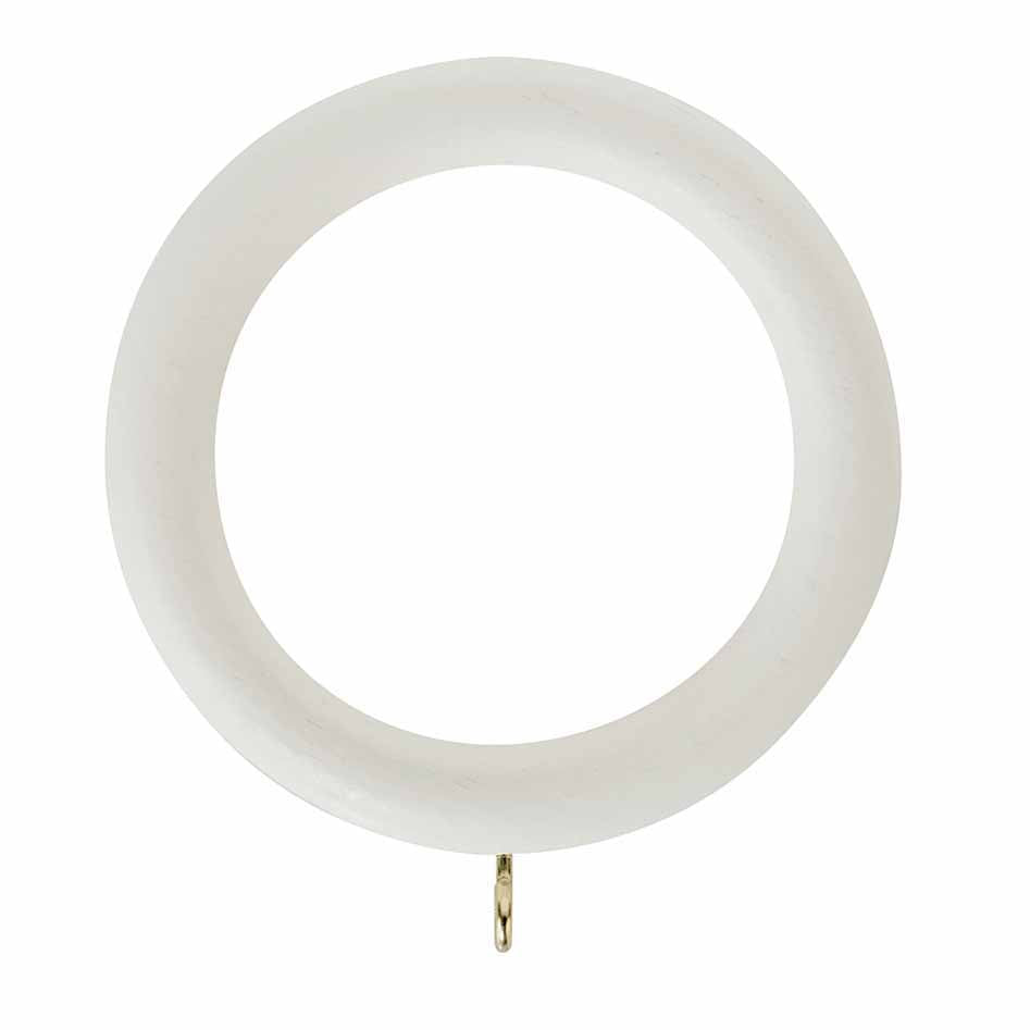 Hallis Honister Curtain Pole Rings in Linen White
