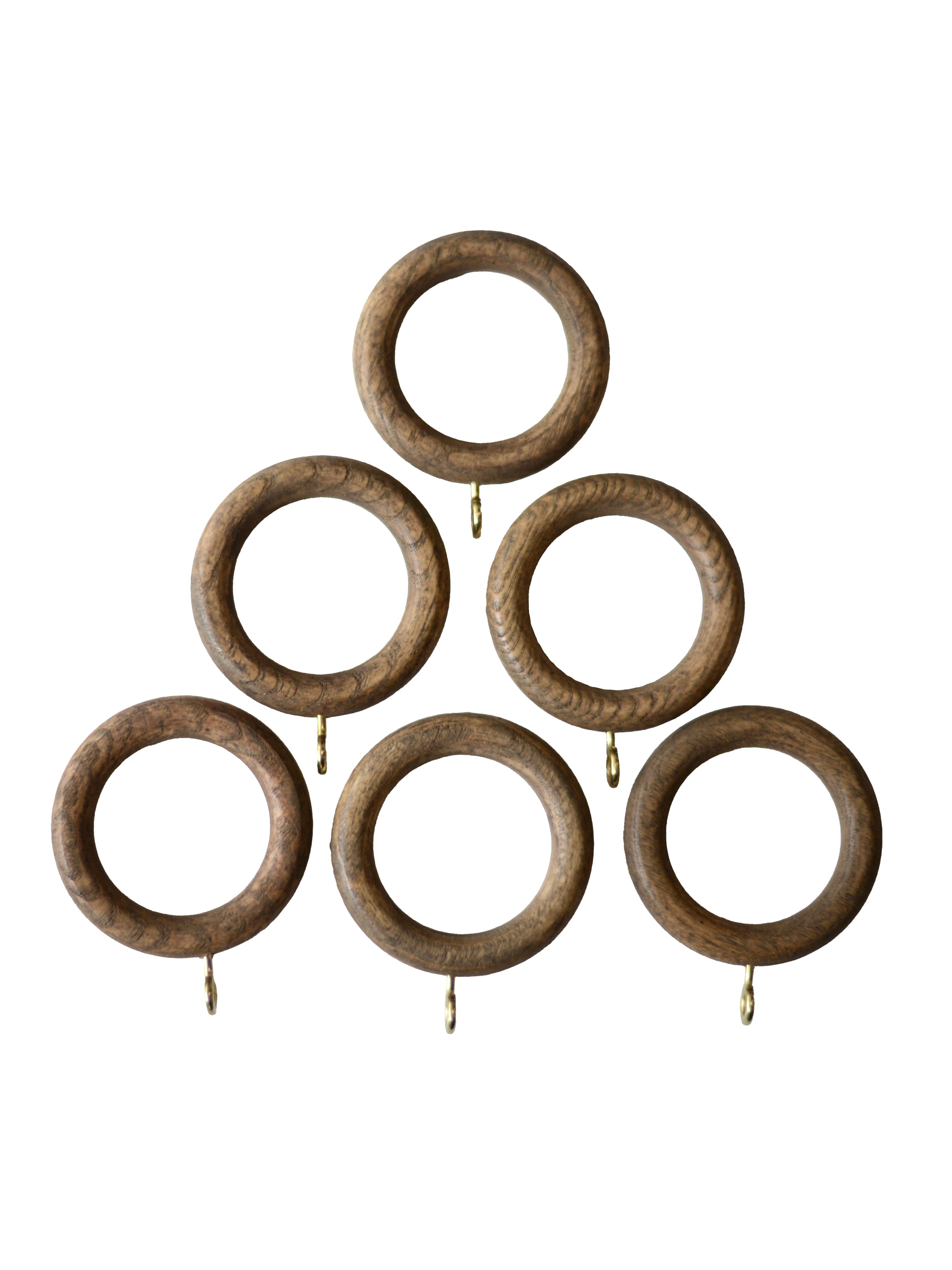 Laura Ashley Mitchell Ball Finial Curtain Pole Set in Light Chestnut