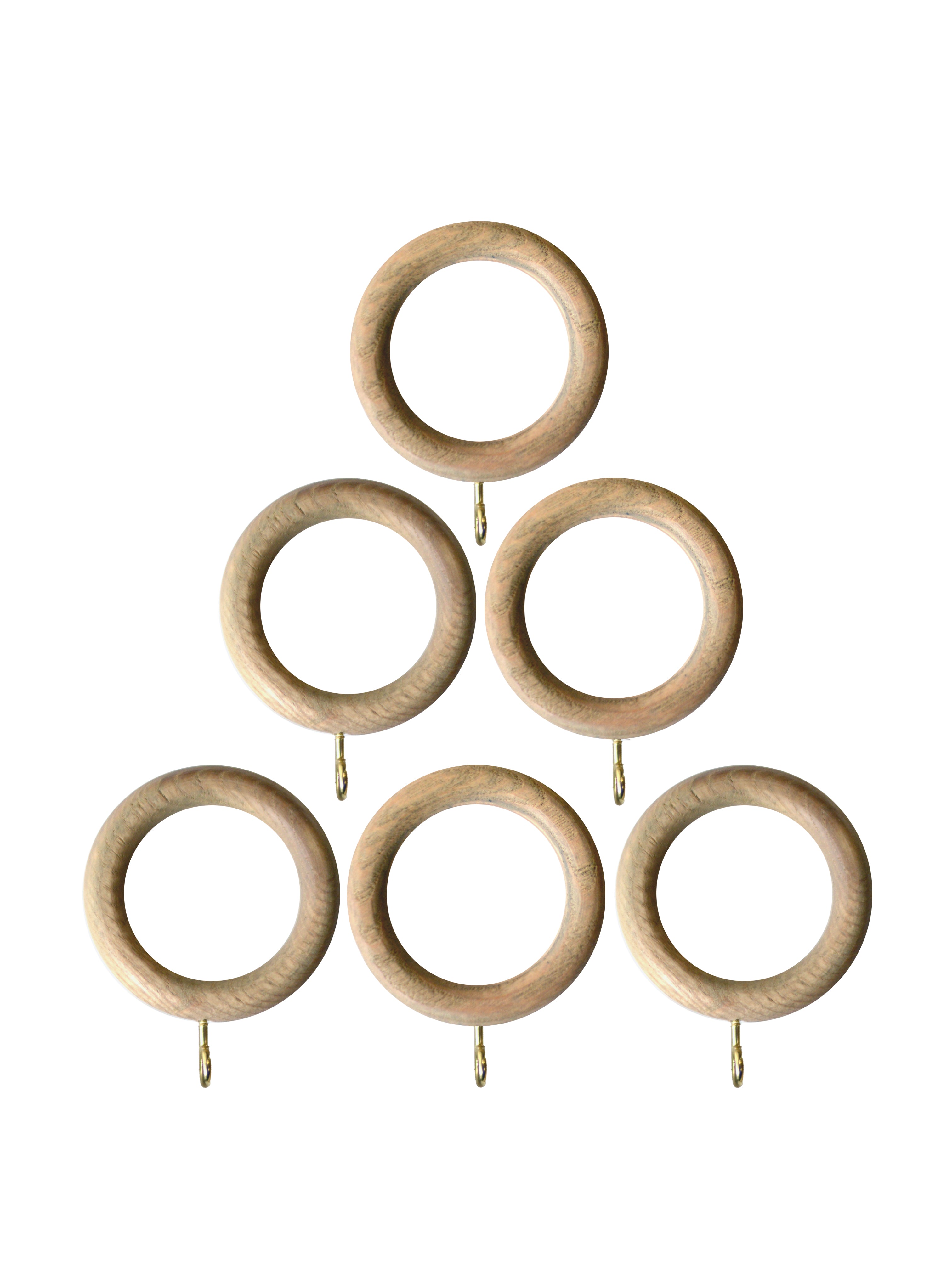 Laura Ashley Mitchell Ball Finial Curtain Pole Set in Washed Oak