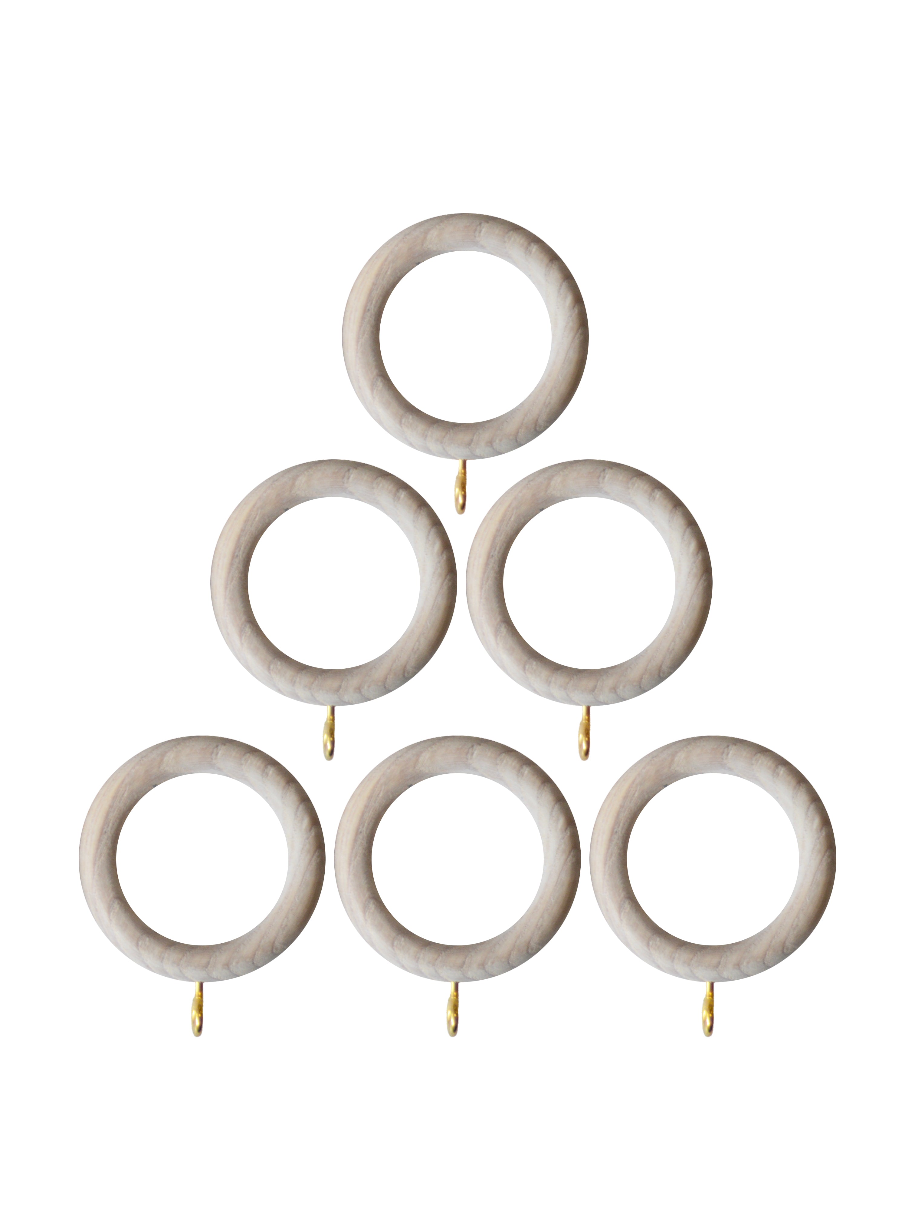 Laura Ashley Mitchell Ball Finial Curtain Pole Set in Washed White