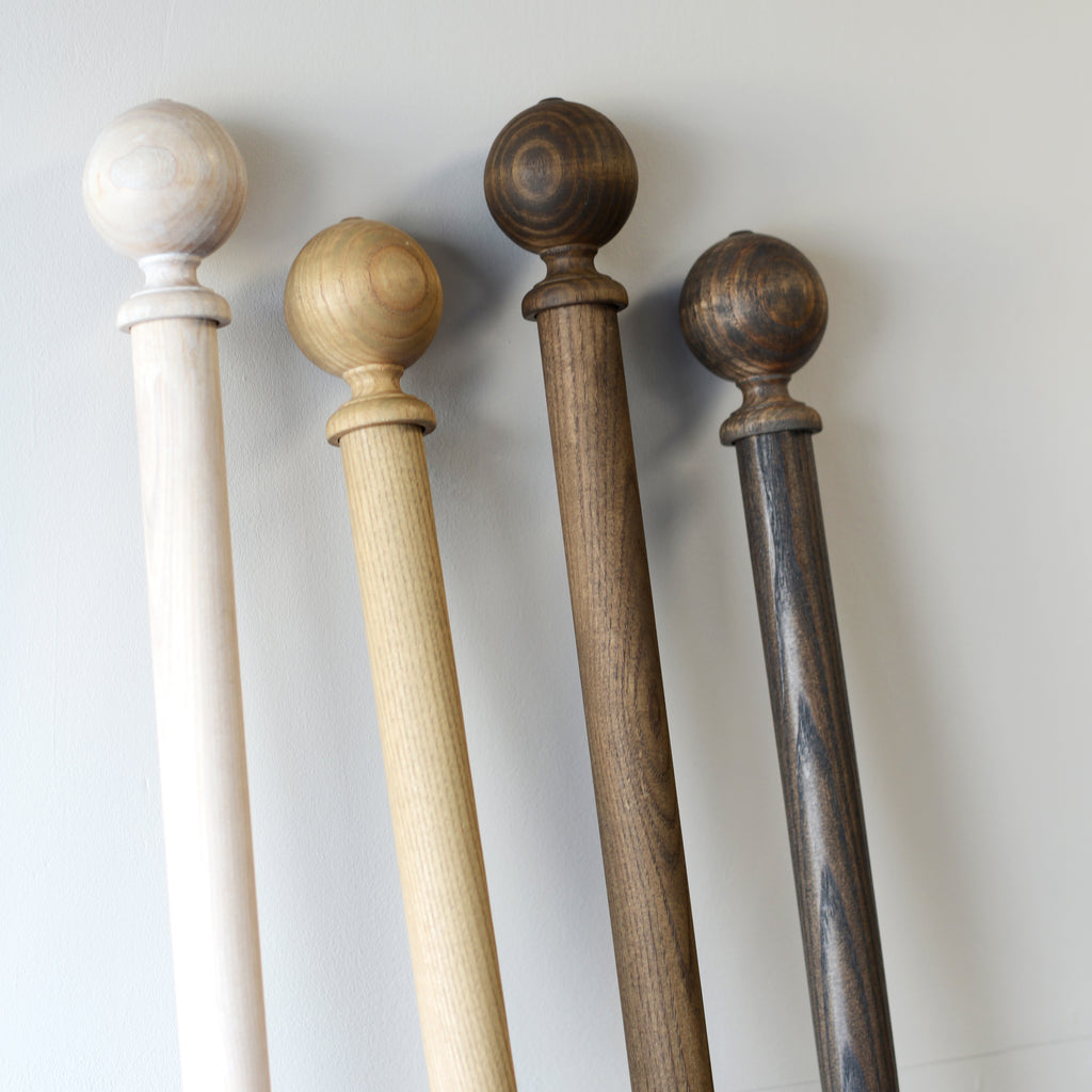 Laura Ashley Mitchell Ball Finial Curtain Pole Set In Washed Oak Pole laura-ashley-mitchell-ball-finial-curtain-pole-set-in-washed-oak-pole