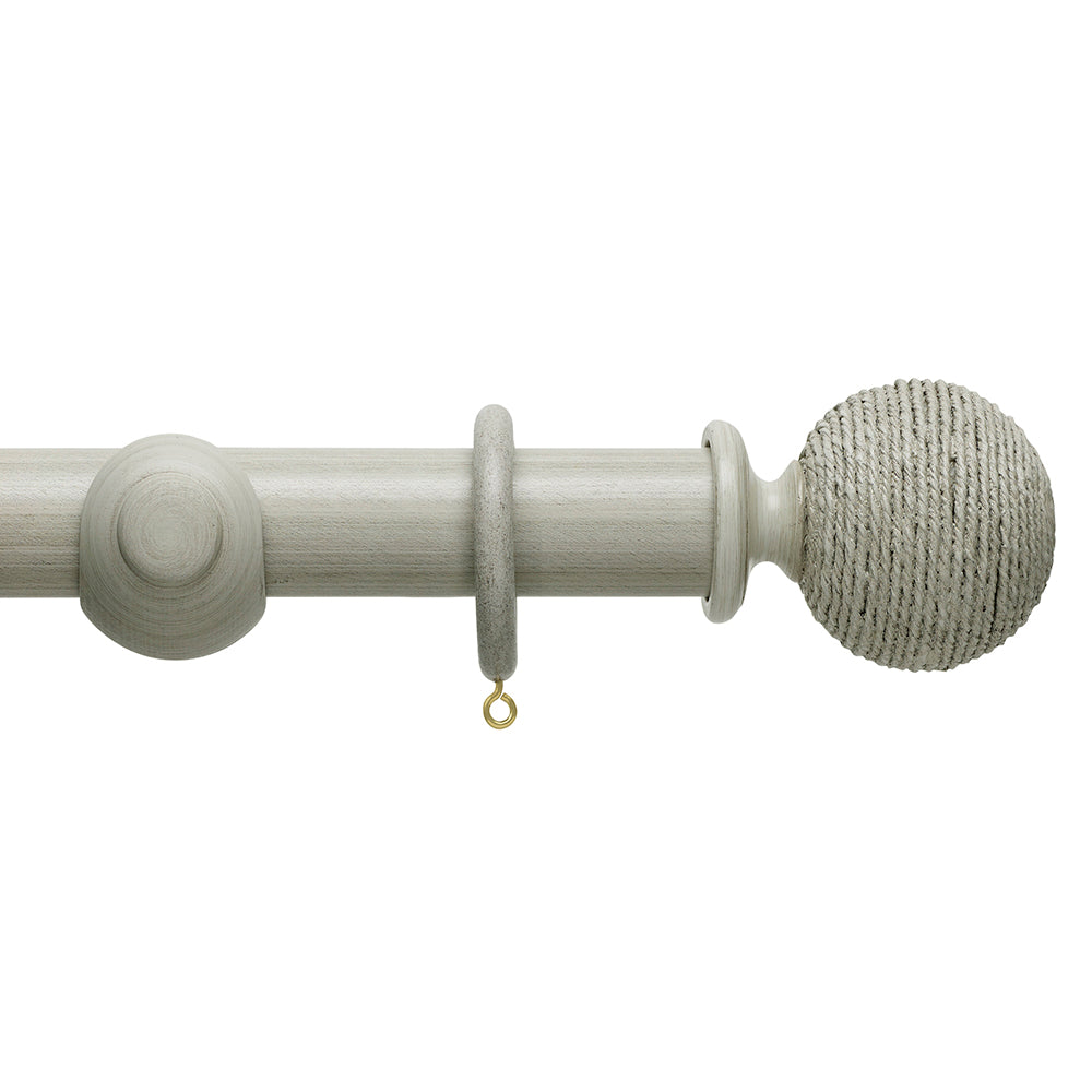 Hallis Origins Twine Curtain Pole Set in Flint Grey