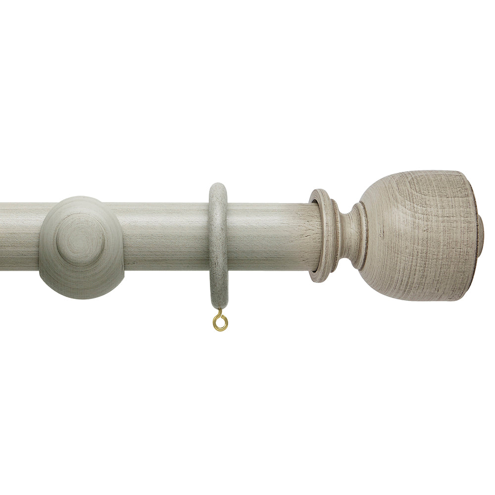 Hallis Origins Tulip Urn Curtain Pole Set in Flint Grey