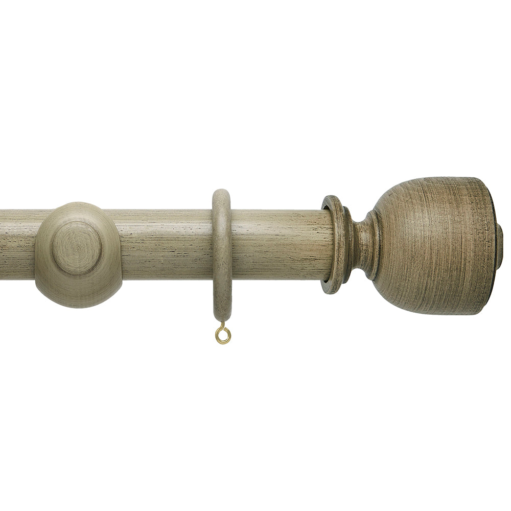 Hallis Origins Tulip Urn Curtain Pole Set in Millstone Grey