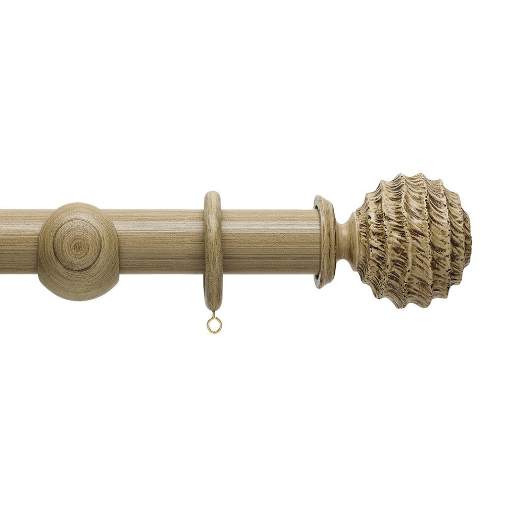 Hallis Origins Fossil Ball Curtain Pole Set in Shale