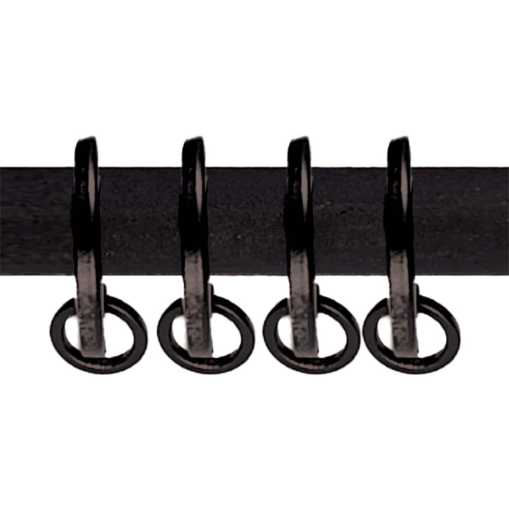 Hallis Artisan Curtain Pole Rings in Black