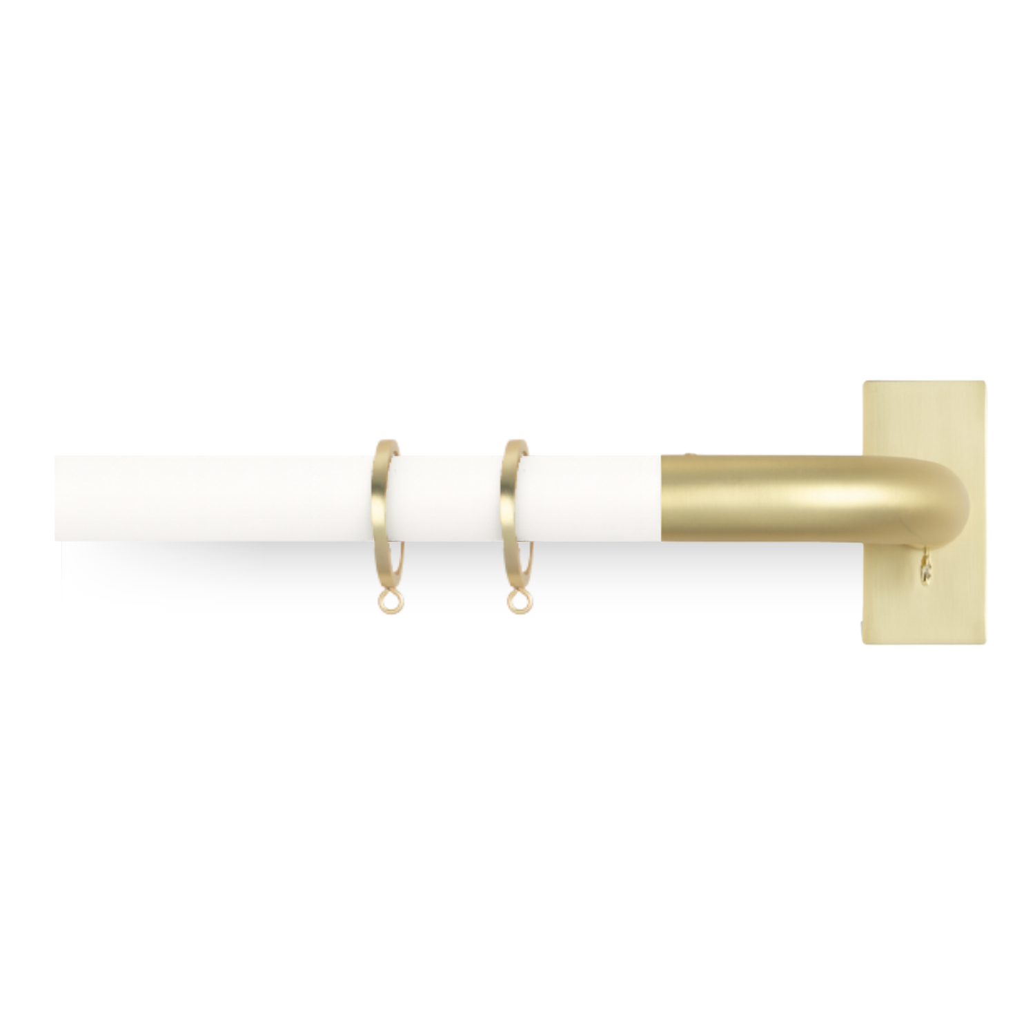 Byron &amp; Byron French Curtain Pole Set in Romantica Matt White