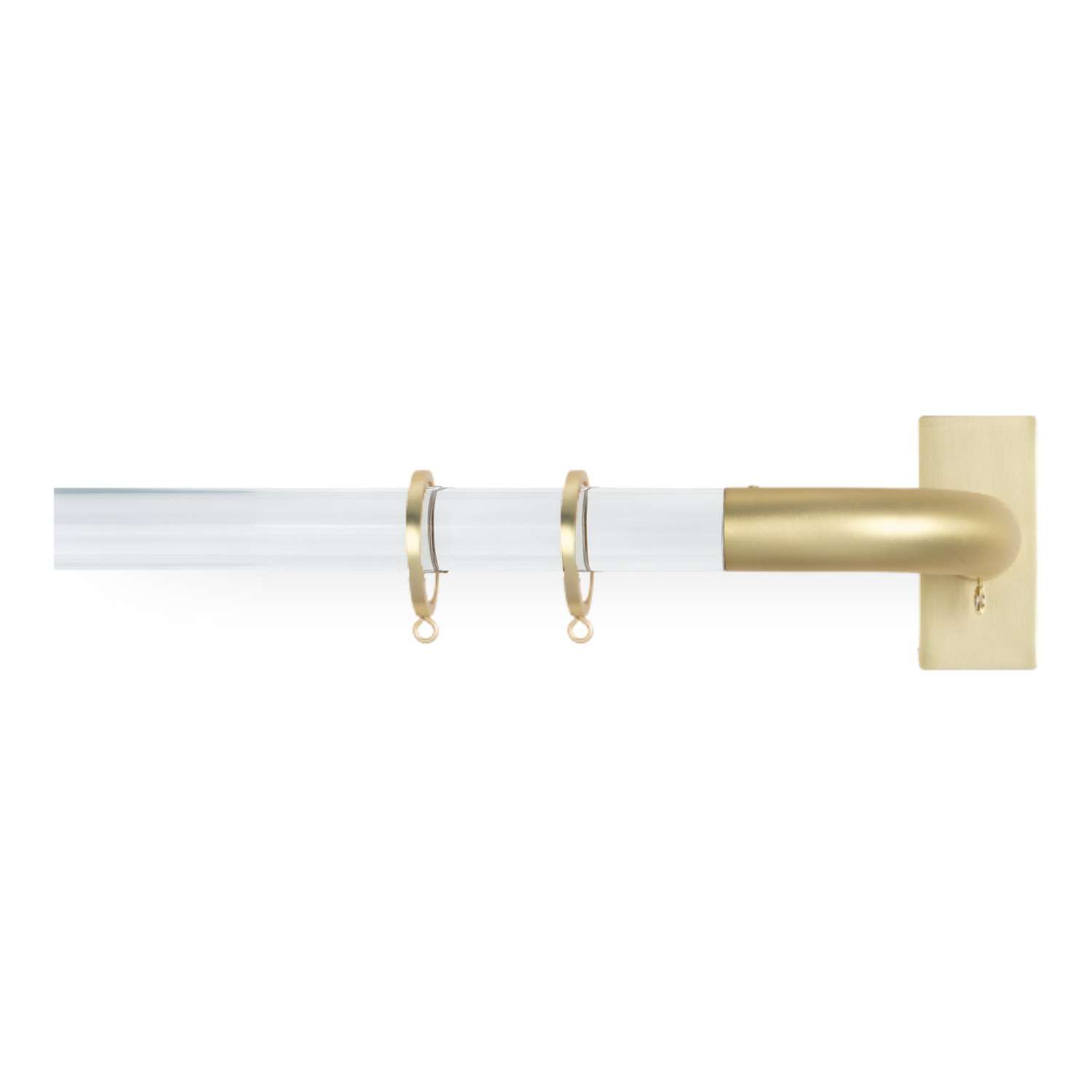 Byron &amp; Byron French Curtain Pole Set in Halo Transparent Acrylic